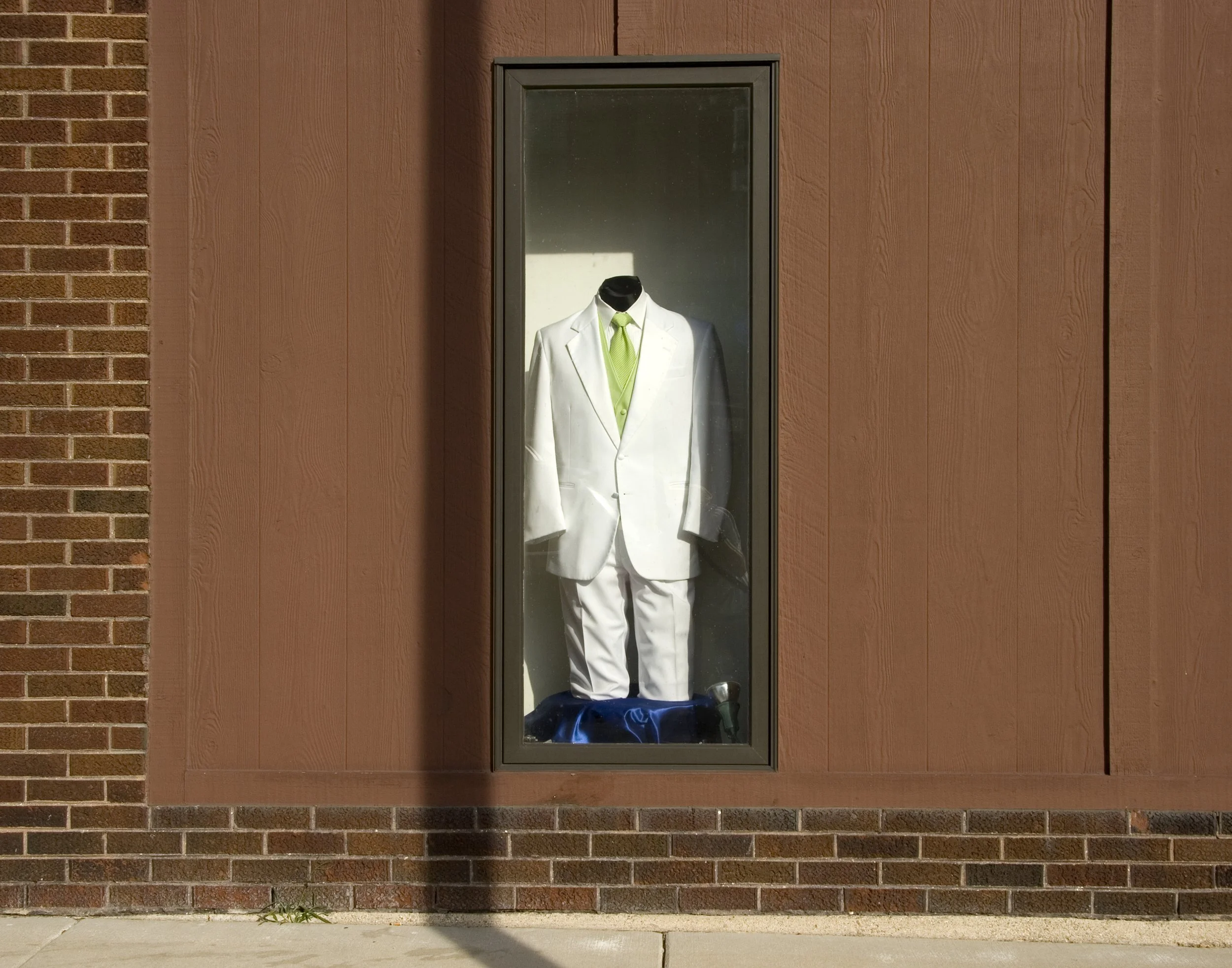 White suit display, Green Bay, WI