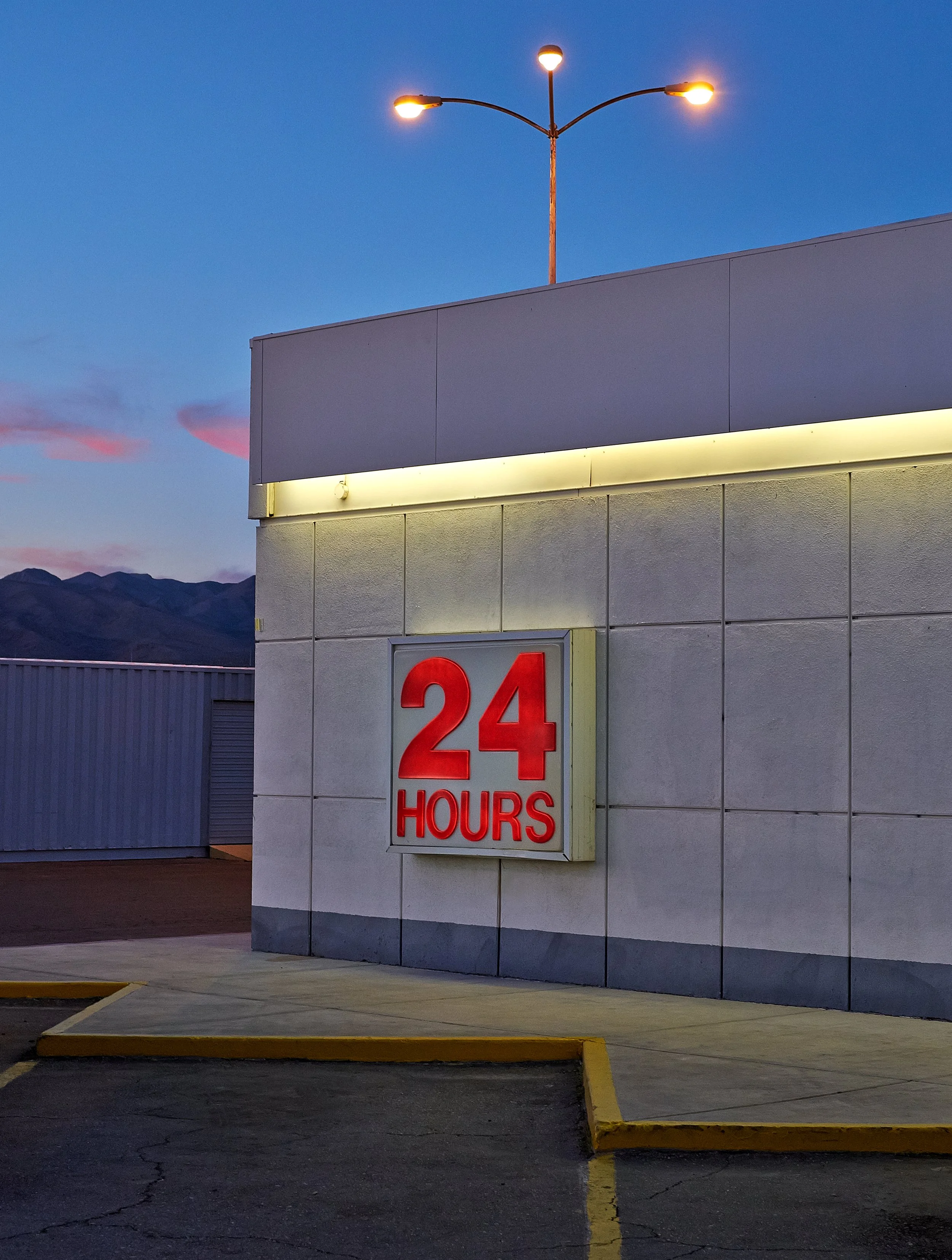 24 hour convenience, Jean, NV dusk
