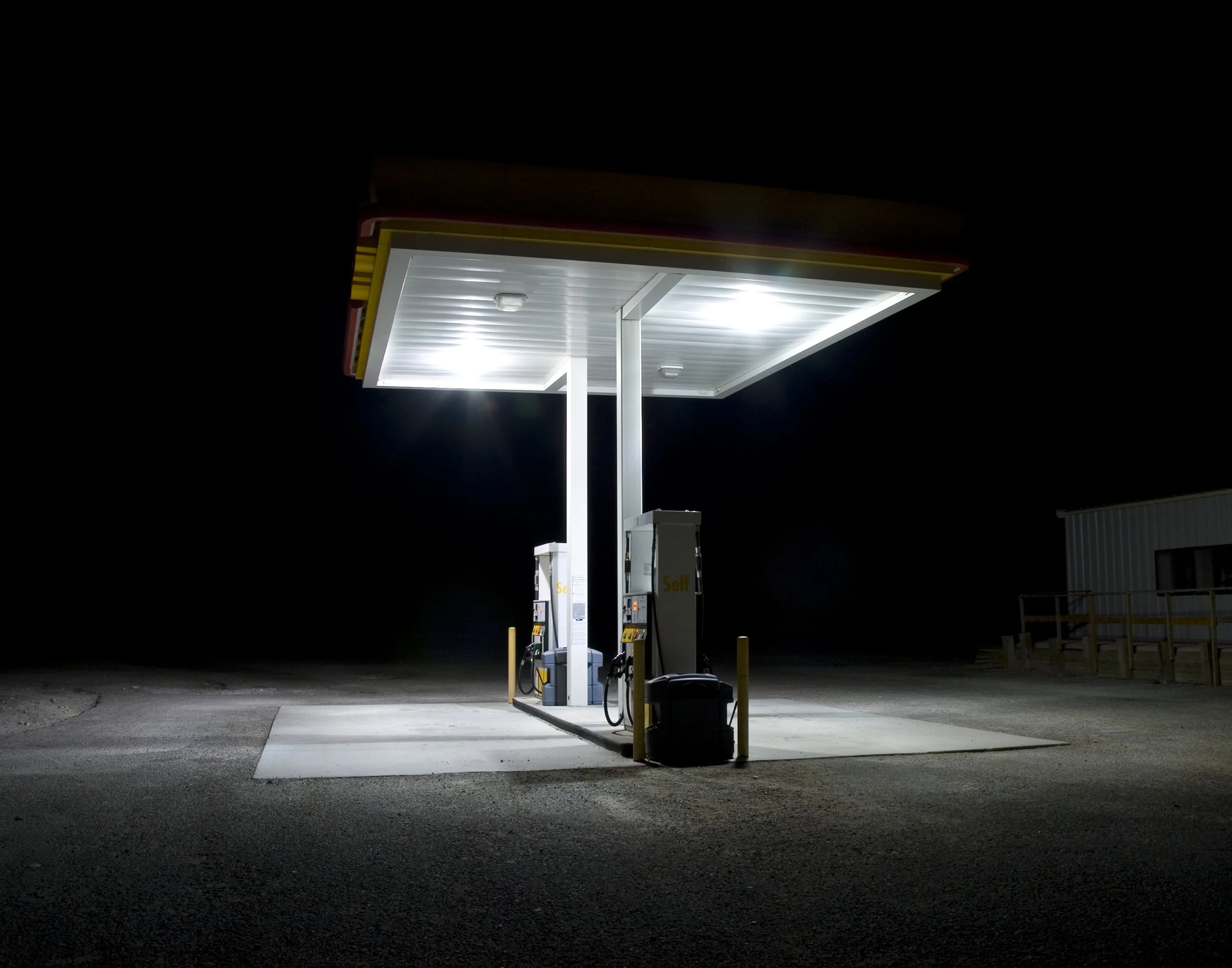 Gas station night #1, Panamint Springs