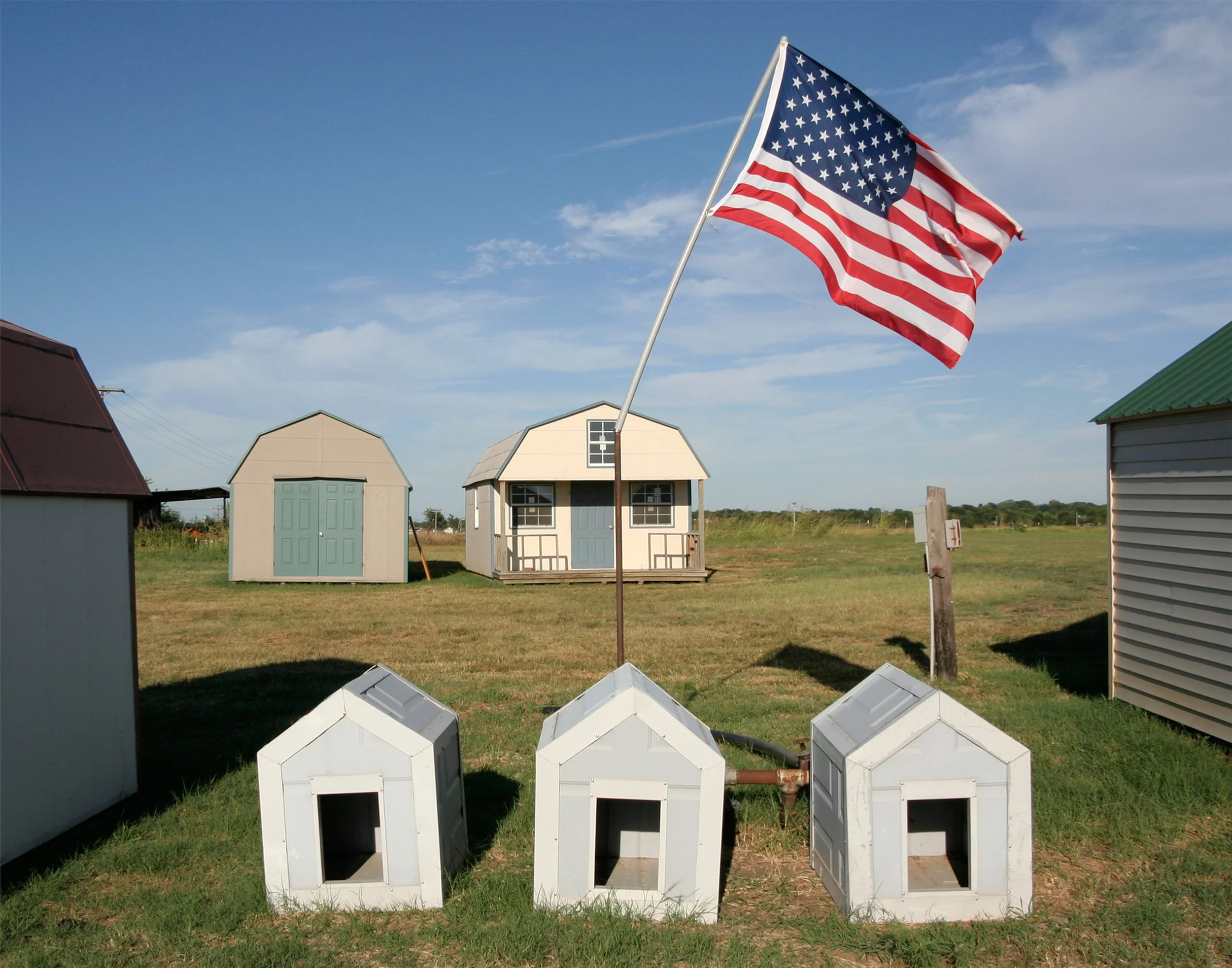 Sheds, Flag and flatlands- Bartlesville,OK
