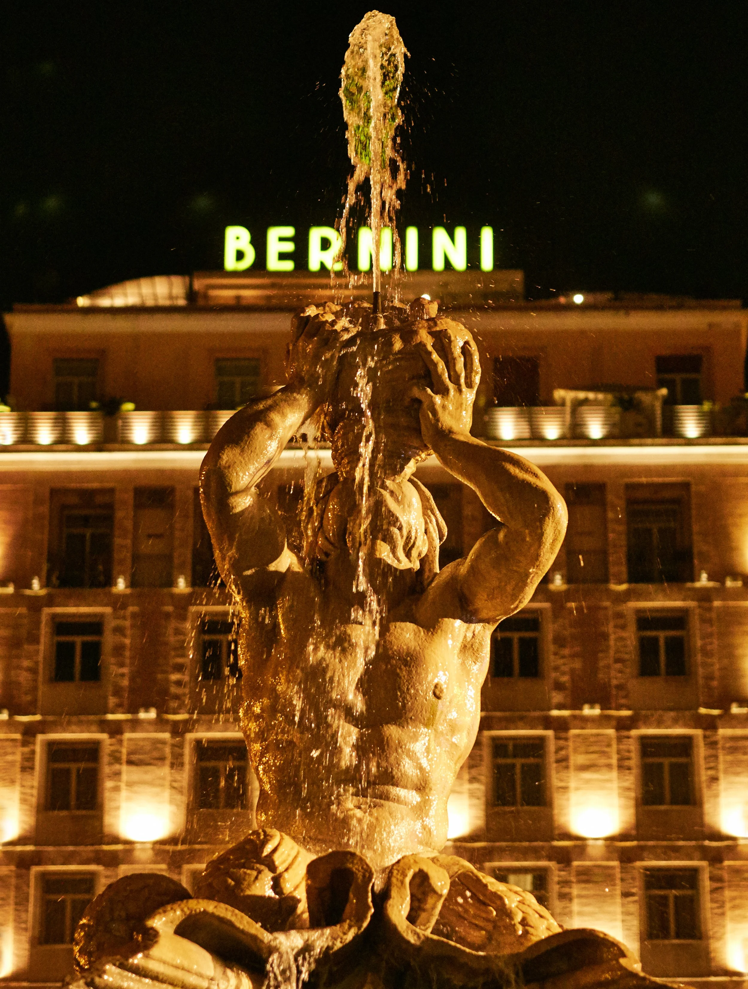 Bernini fountain and hotel, Rome