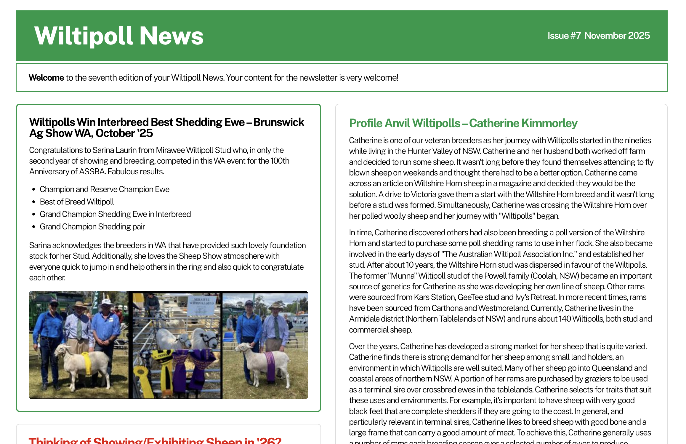November 2025 Newsletter
