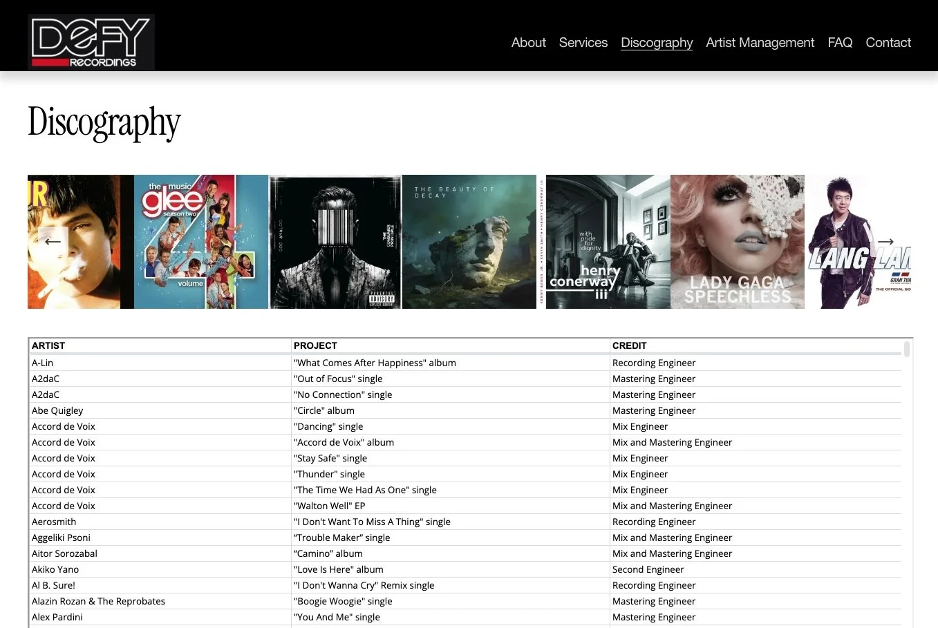 Its taken ages, but the new Defy site is up, including an updated Discography! Please take a look, and if you're in need of help with your music, please reach out https://defyrecordings.com/discography
