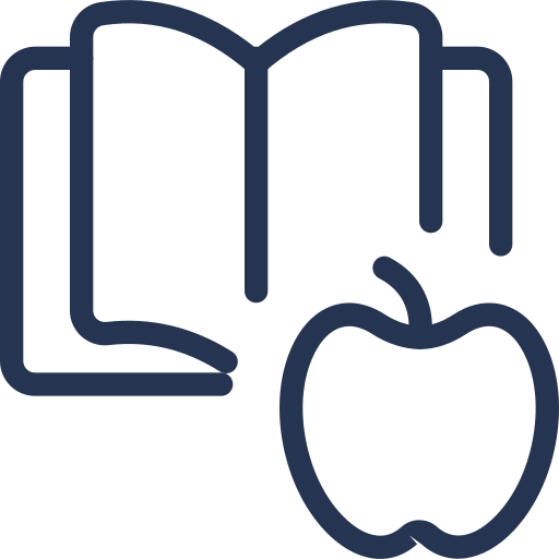 Book with apple