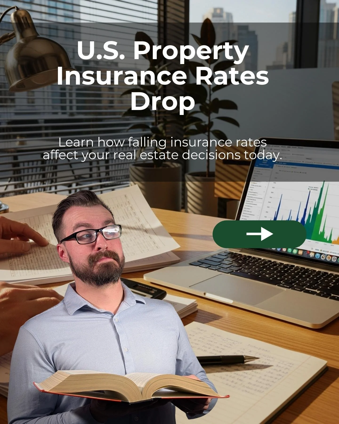 U.S. property insurance rates just dropped again, here&rsquo;s how that impacts real estate decisions:

Property owners saw average U.S. property insurance rates fall 8% in the last quarter, outpacing global declines and reversing years of steady inc