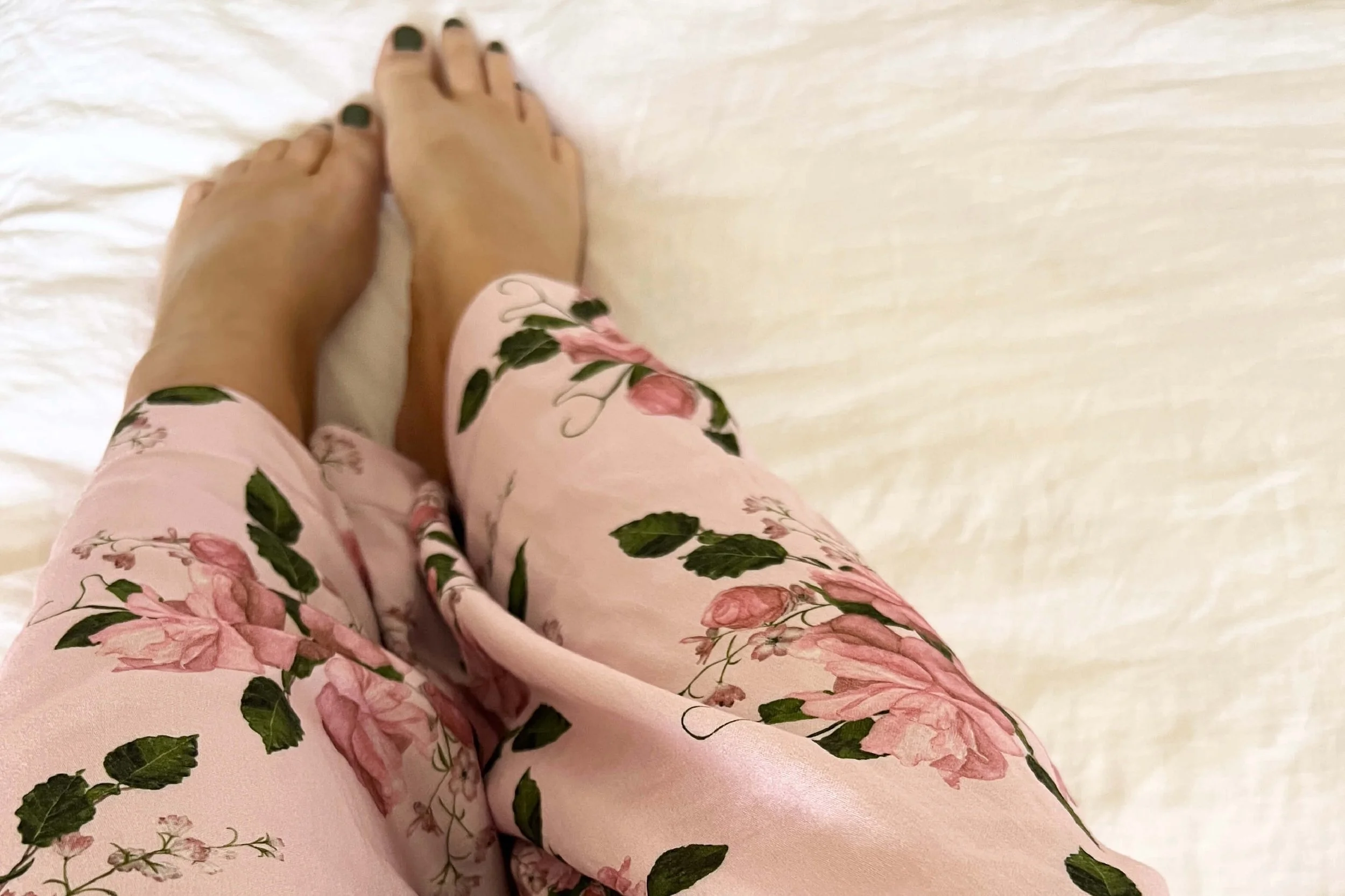 Watercolour delphinium and camellia botanical illustrations developed for Une Piece swimwear textile print collection.
