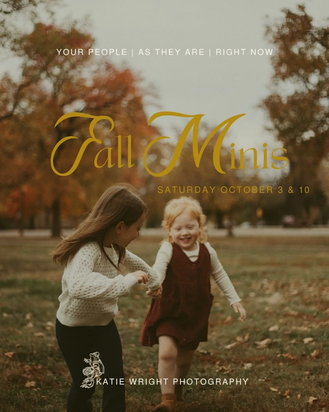 Fall minis are officially OPEN. 🍂
October 3 + 10 | $250 | 20 minutes | 30+ images

Come frolic. Bring your weird little family. Let me photograph them.

#centralilphotographer #centralilfamilyphotographer #fallminis #decaturilphotographer #weirdfami