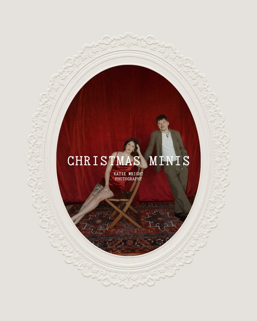 ITS HERE, ITS RED, ITS MOODY. 💃🪩 Christmas Minis are here and with limited time slots. I would love to see you + your crew. Link in the bio. 

#centralillinoisphotographer #christmasminis #red #decaturilphotographer #bohochristmas