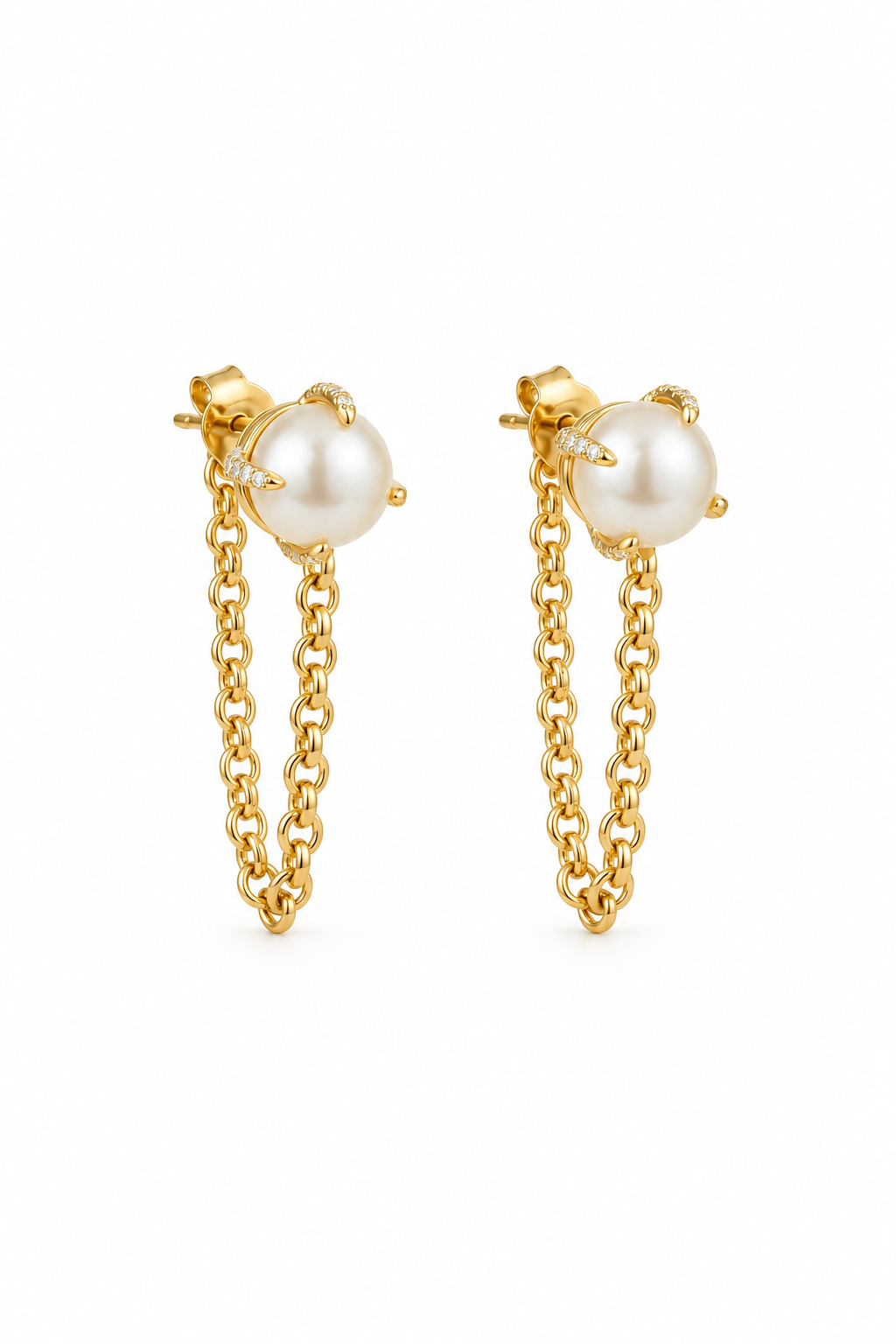 The Pearl Chain Earrings