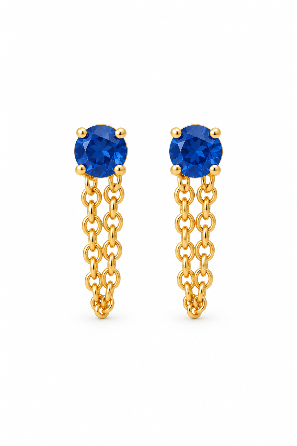 The Sapphire Chain Earrings