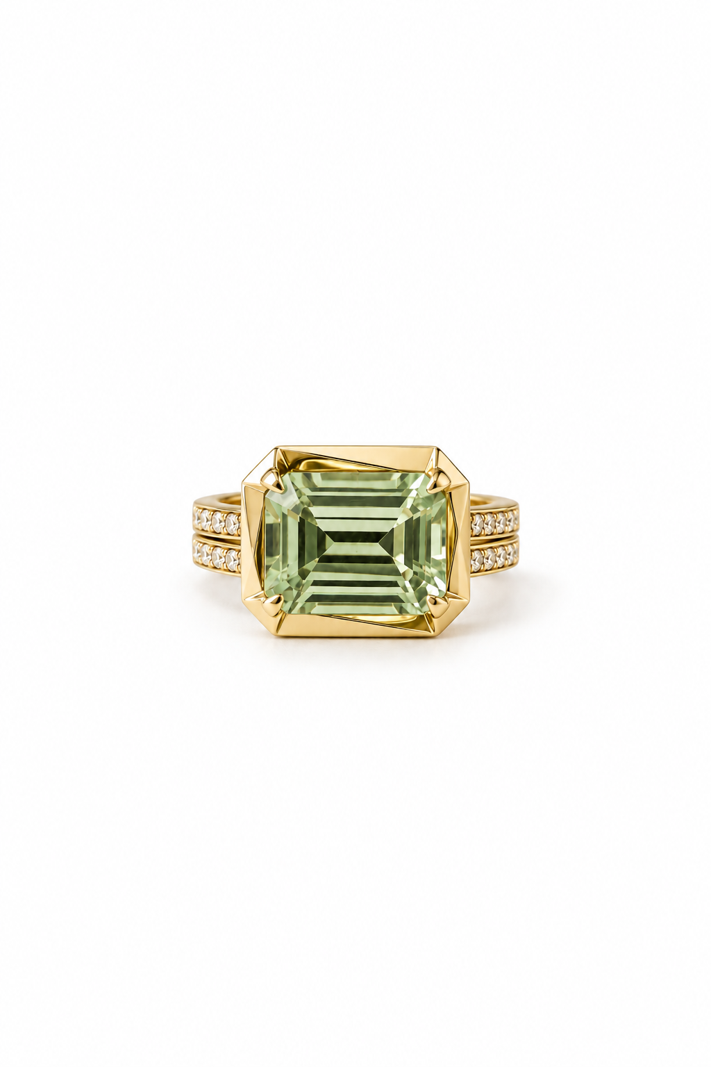 The Green Amethyst Gallery Ring
