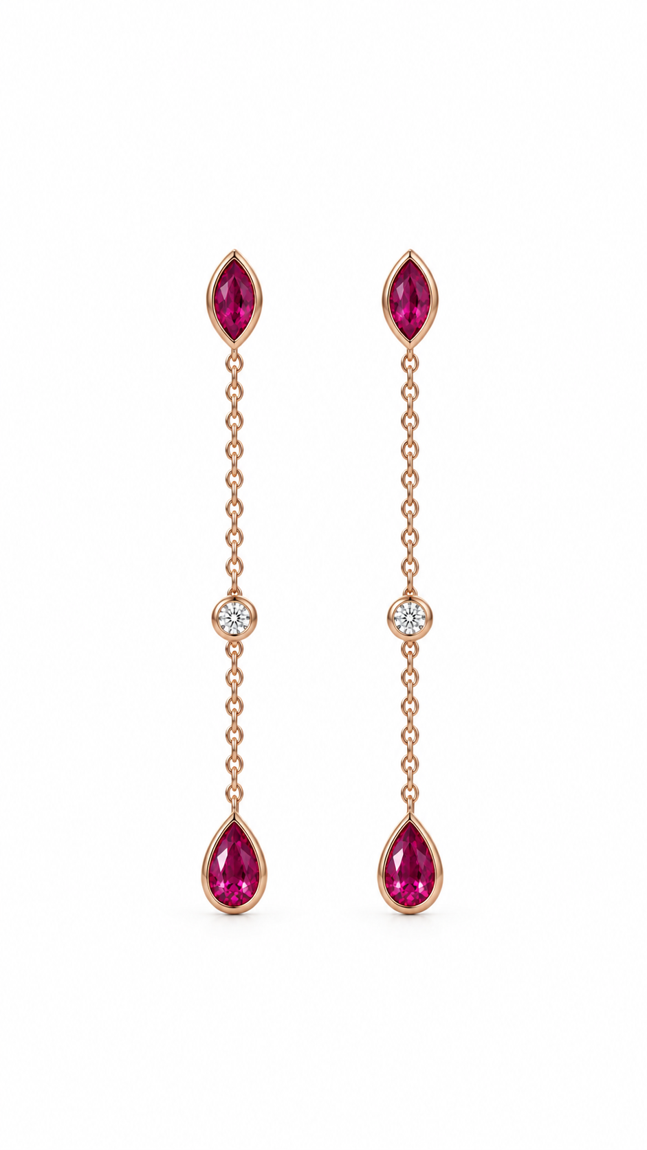 The Ruby Line Earrings