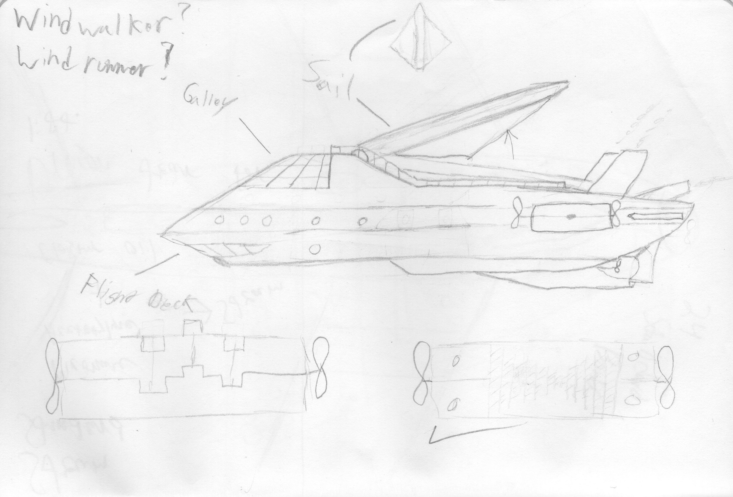 Concept sketching for the Windrunner