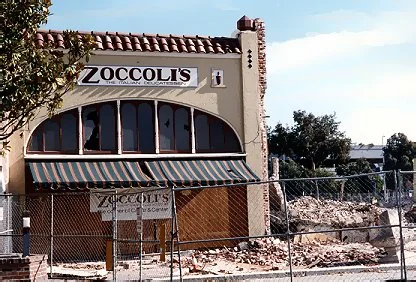 Zoccoli's after 1989 earthquake.  Credit: Santa Cruz Public Library