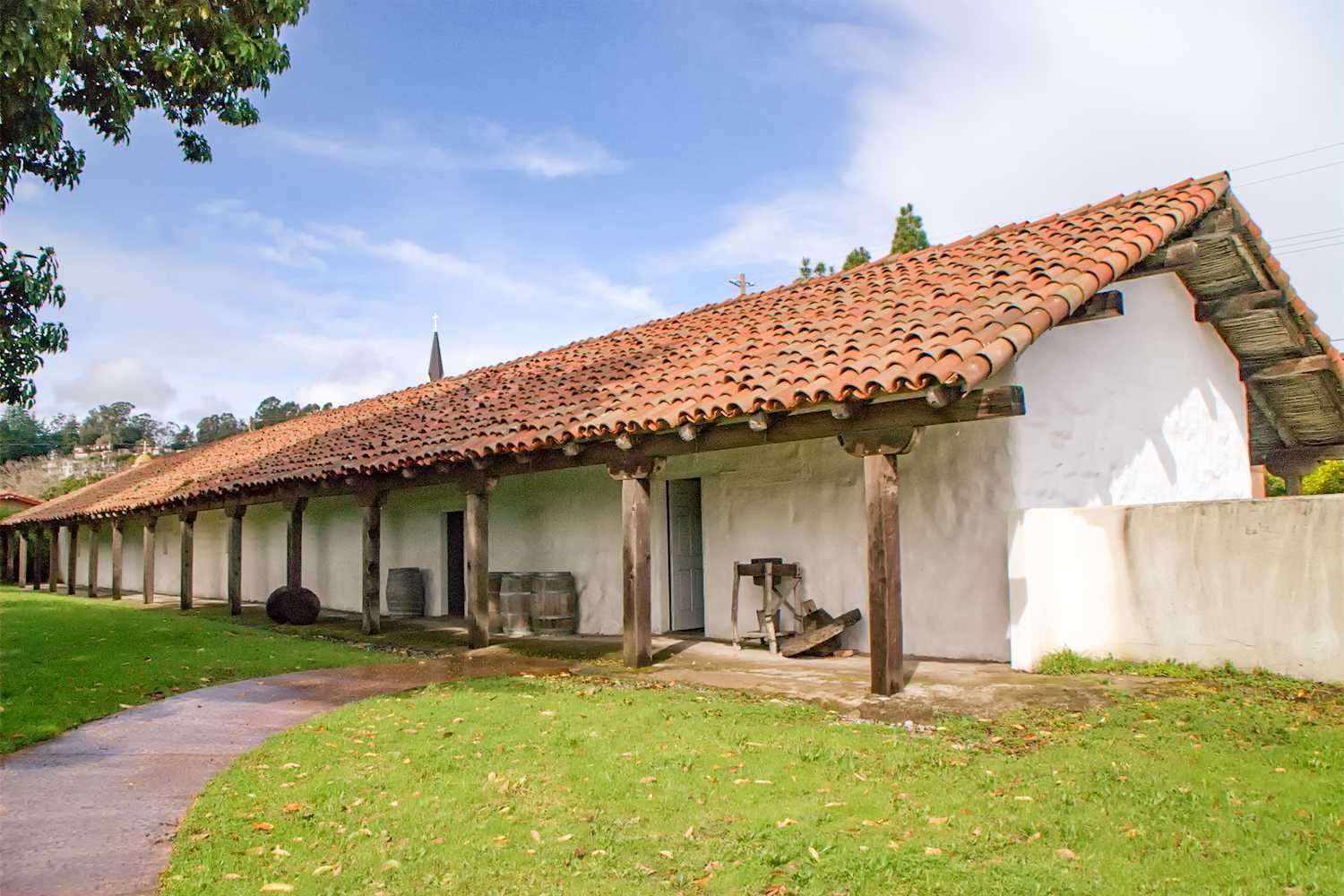 144 School Street, Santa Cruz
1822-1824

Built between 1822-1824, the adobe building at 144 School Street is the only remaining building left of Mission Santa Cruz, founded in 1791. The oldest building in Santa Cruz County, the adobe was originally c