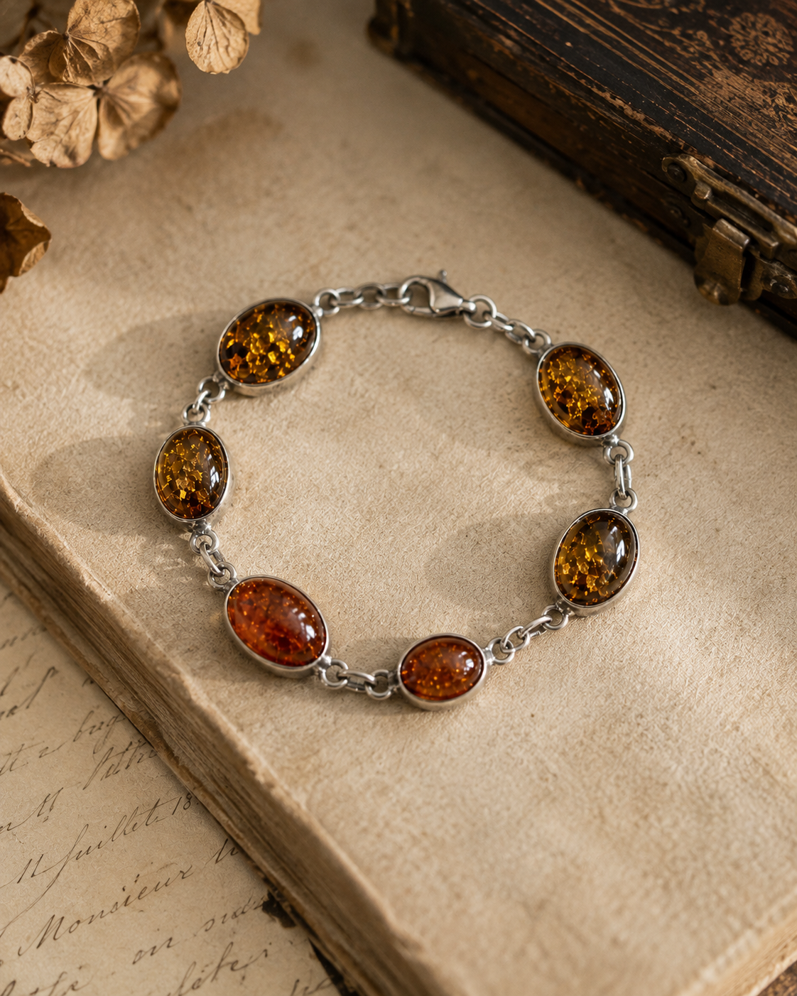 Mixed Amber Stone Bracelet.PNG