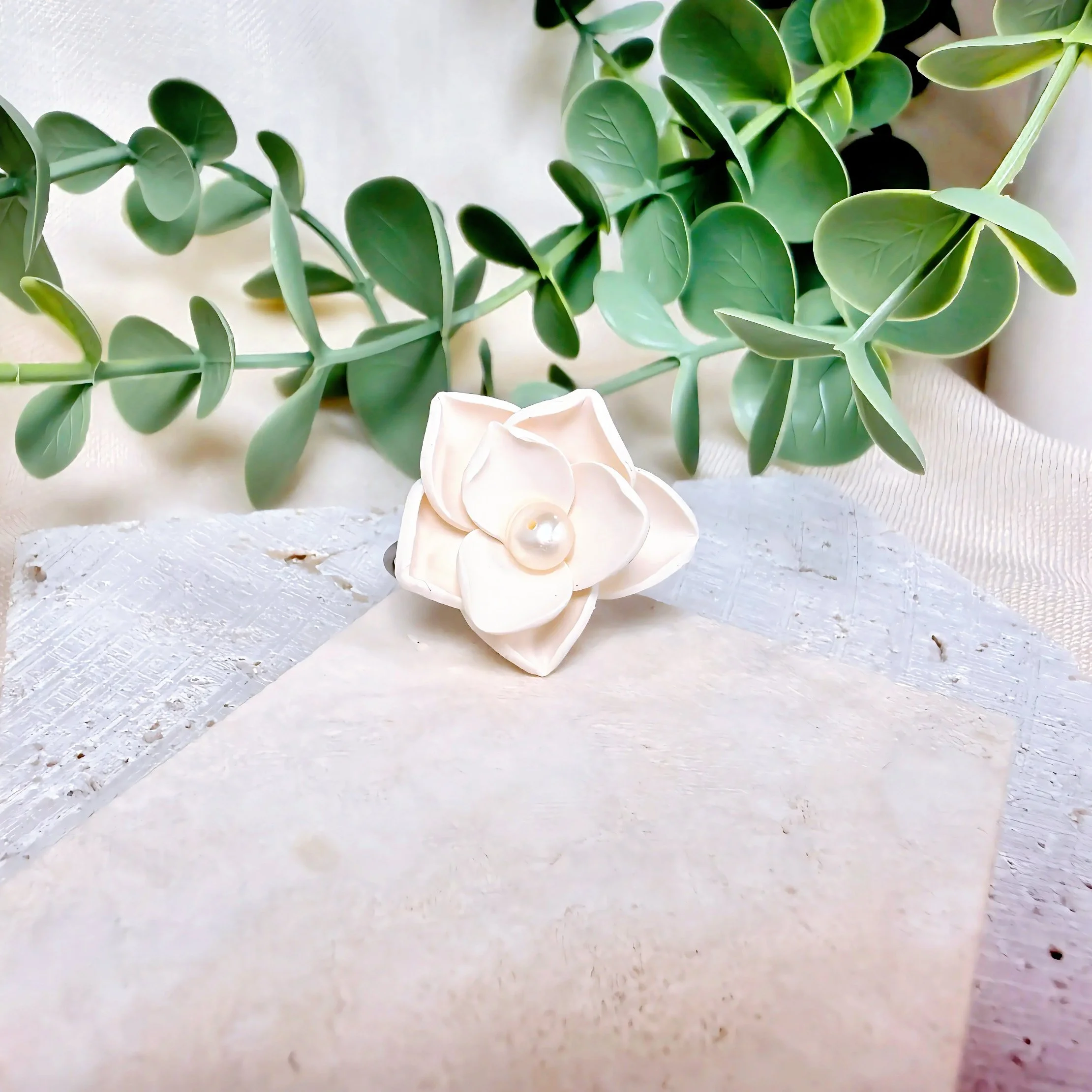 Ivory Pearl Blossom Ring