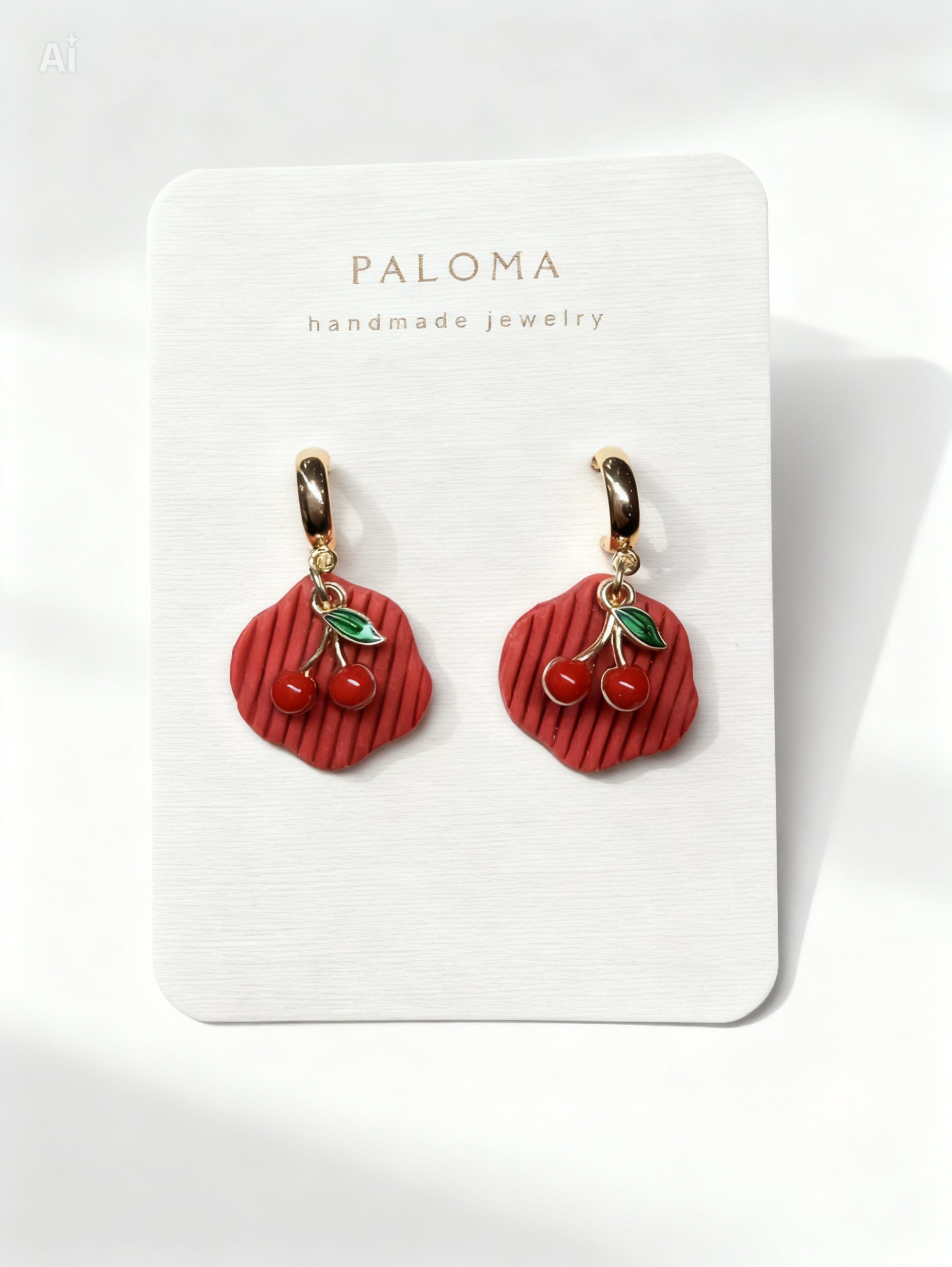 Cherry on Top Hoop Dangles
