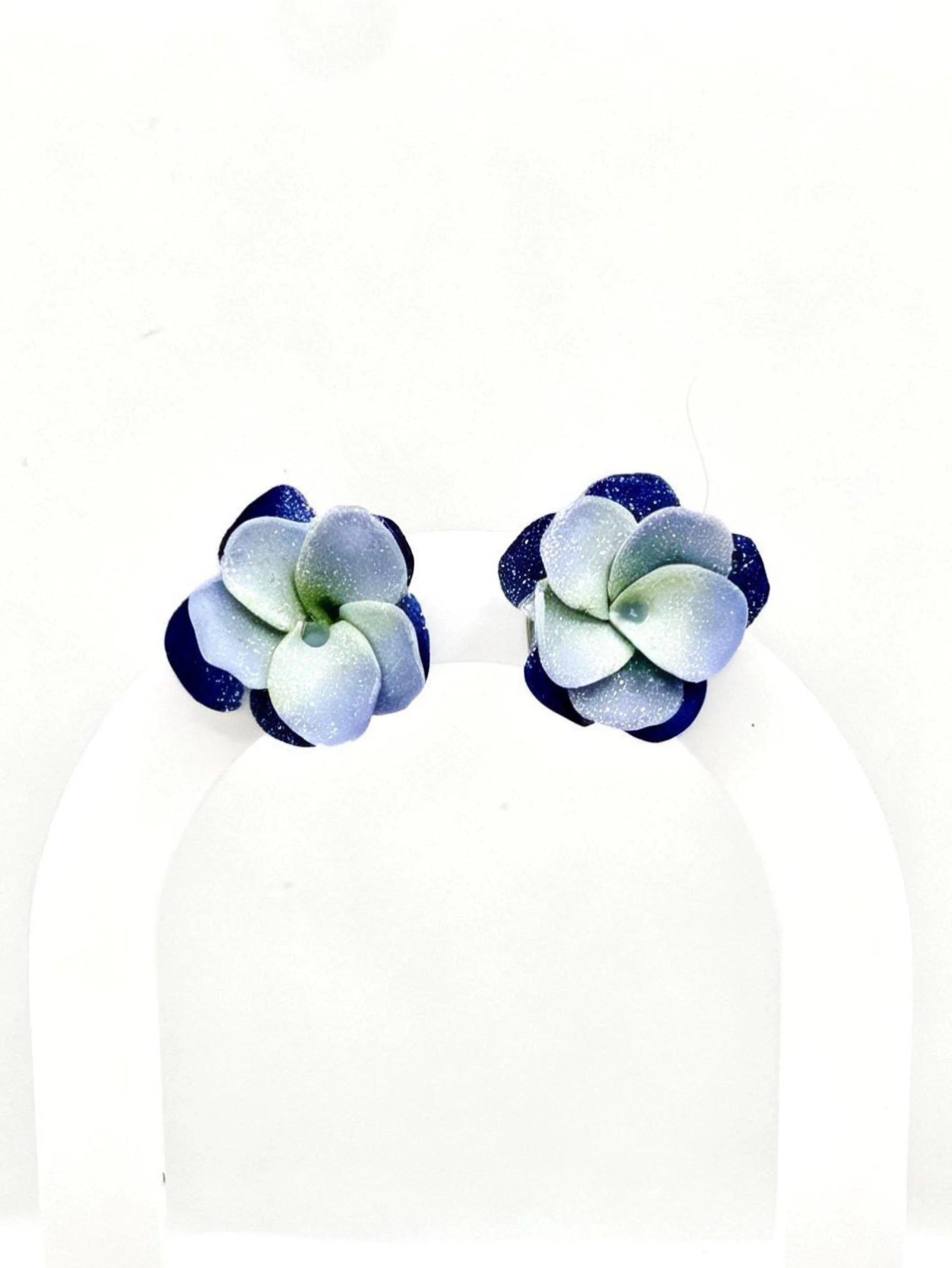 Frosted Bloom Stud Earrings