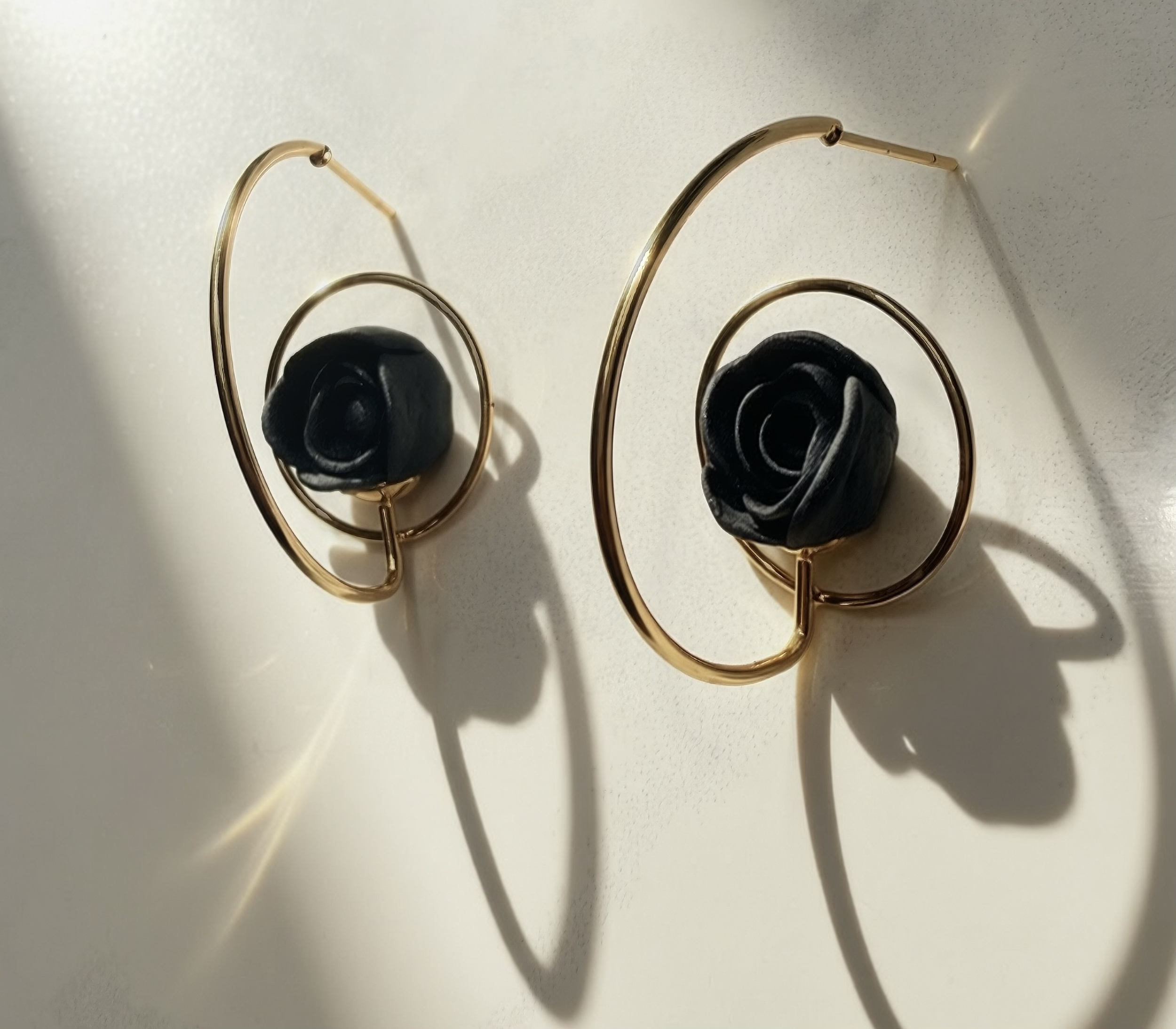 Rose Double Hoop Earrings
