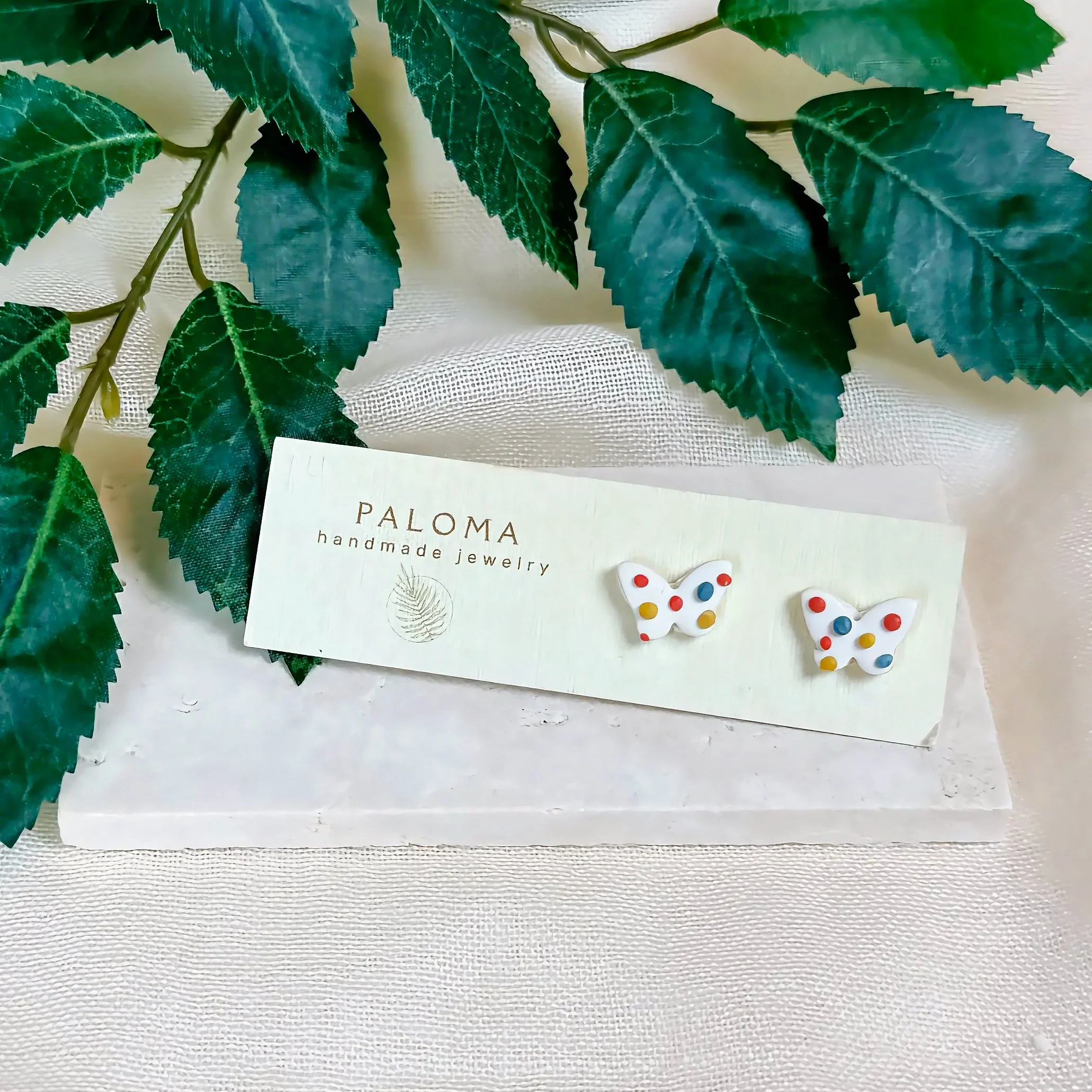 Mini Confetti Dot Butterfly Studs