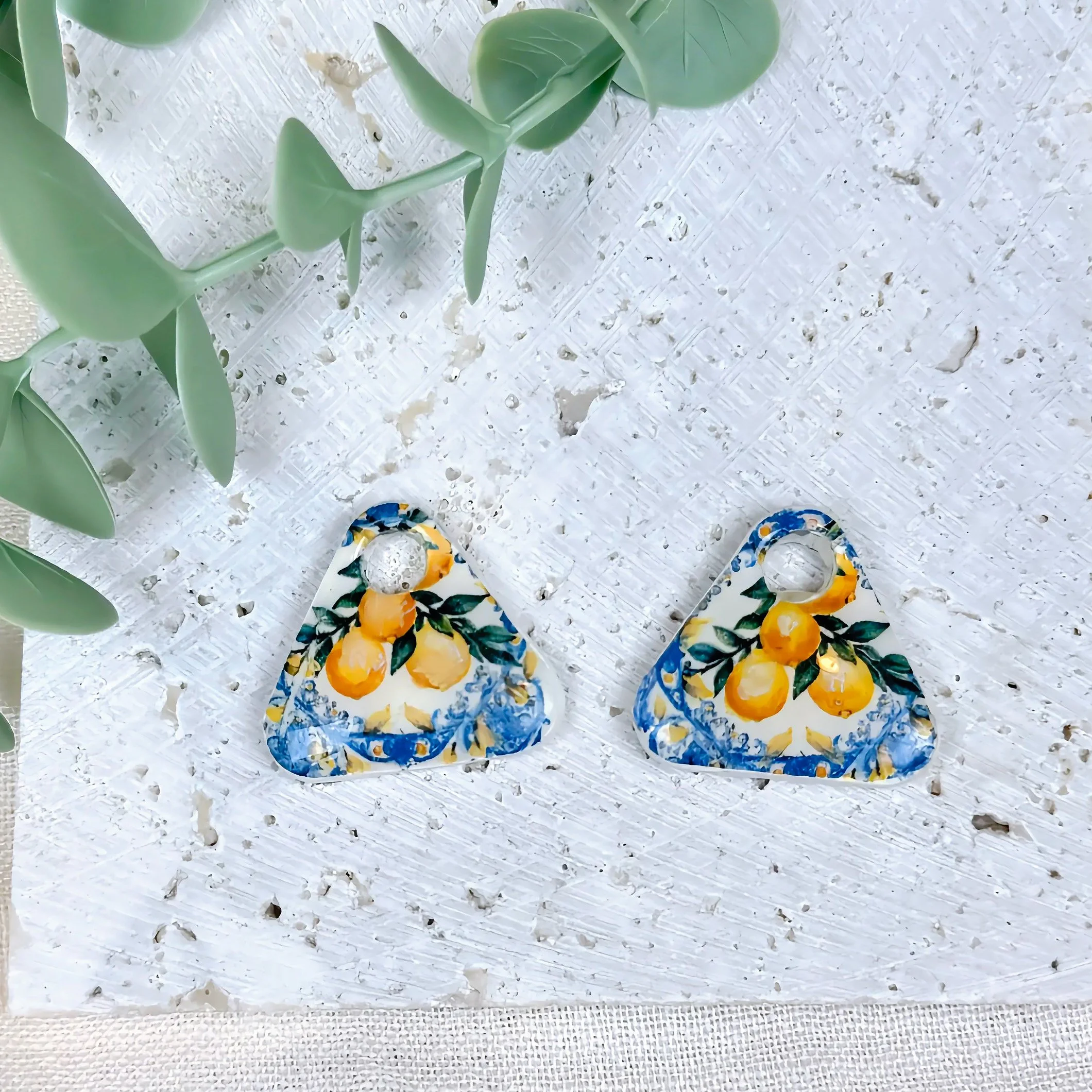 Mediterranean Citrus Statement Earrings Collection — Interchangeable