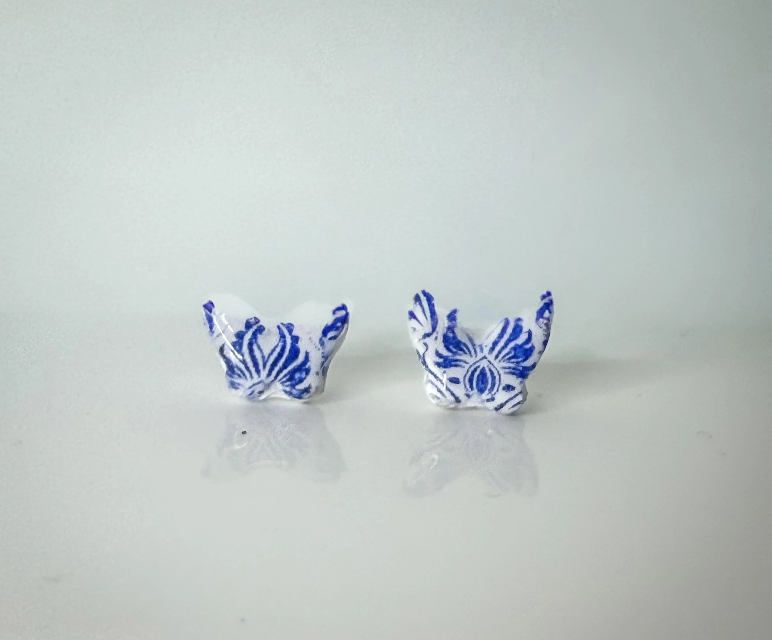 Mini Dutch Pattern Butterfly Studs