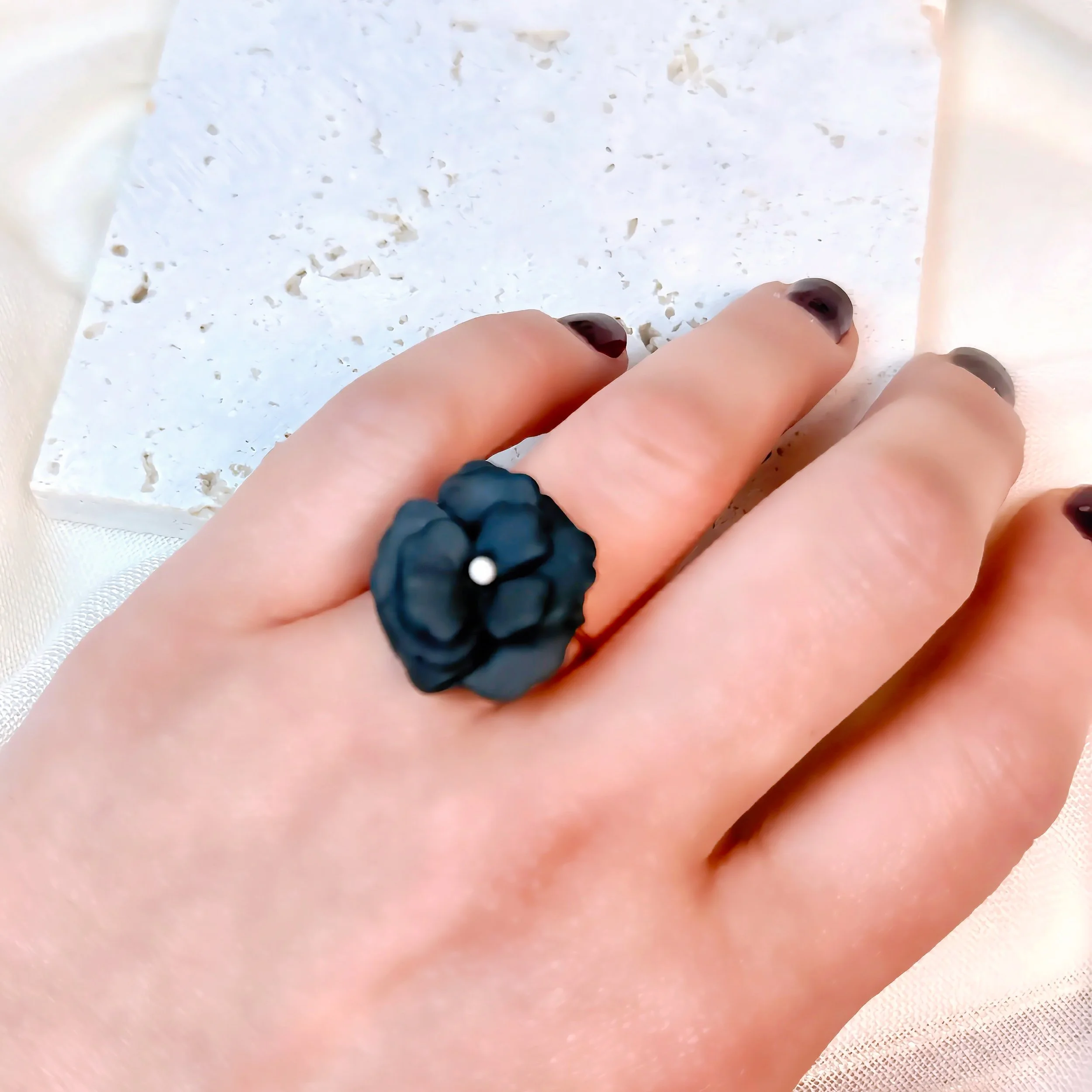 Midnight Rose Ring