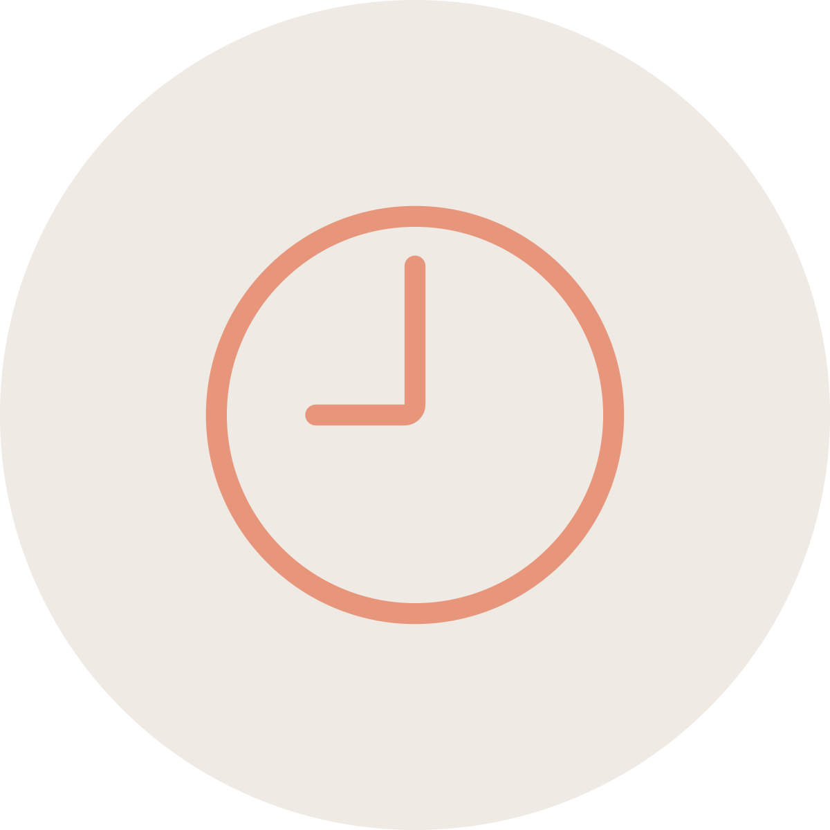 Simple clock illustration showing the time as 3:00.