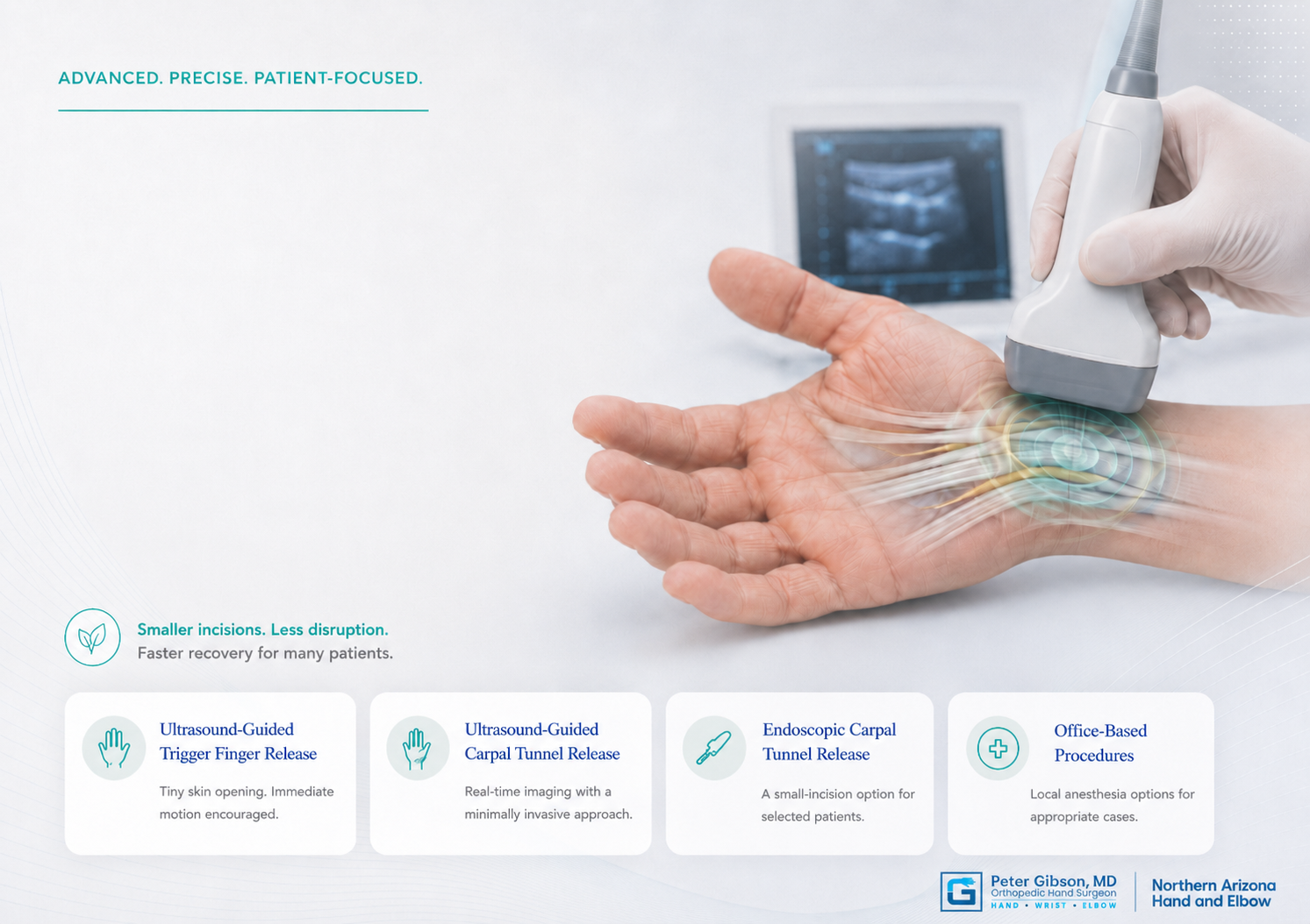 Ultrasound-guided trigger finger and  carpal tunnel, Office-based procedures in hand surgery