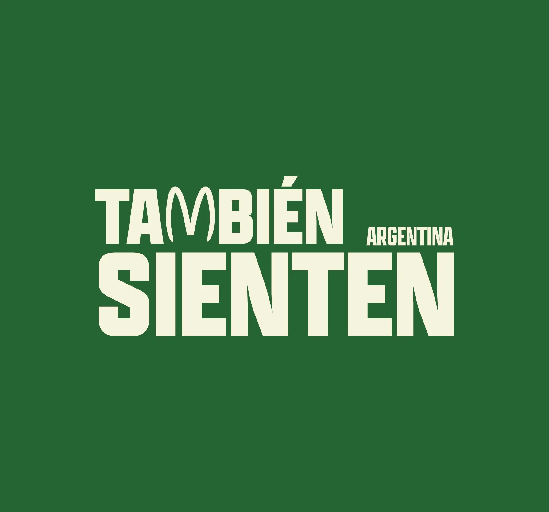 Texto en fondo verde que dice 'También en Argentina'