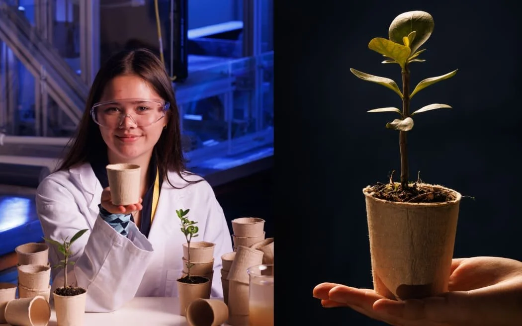 RNZ: The teenager who's growing her biodegradable pot business