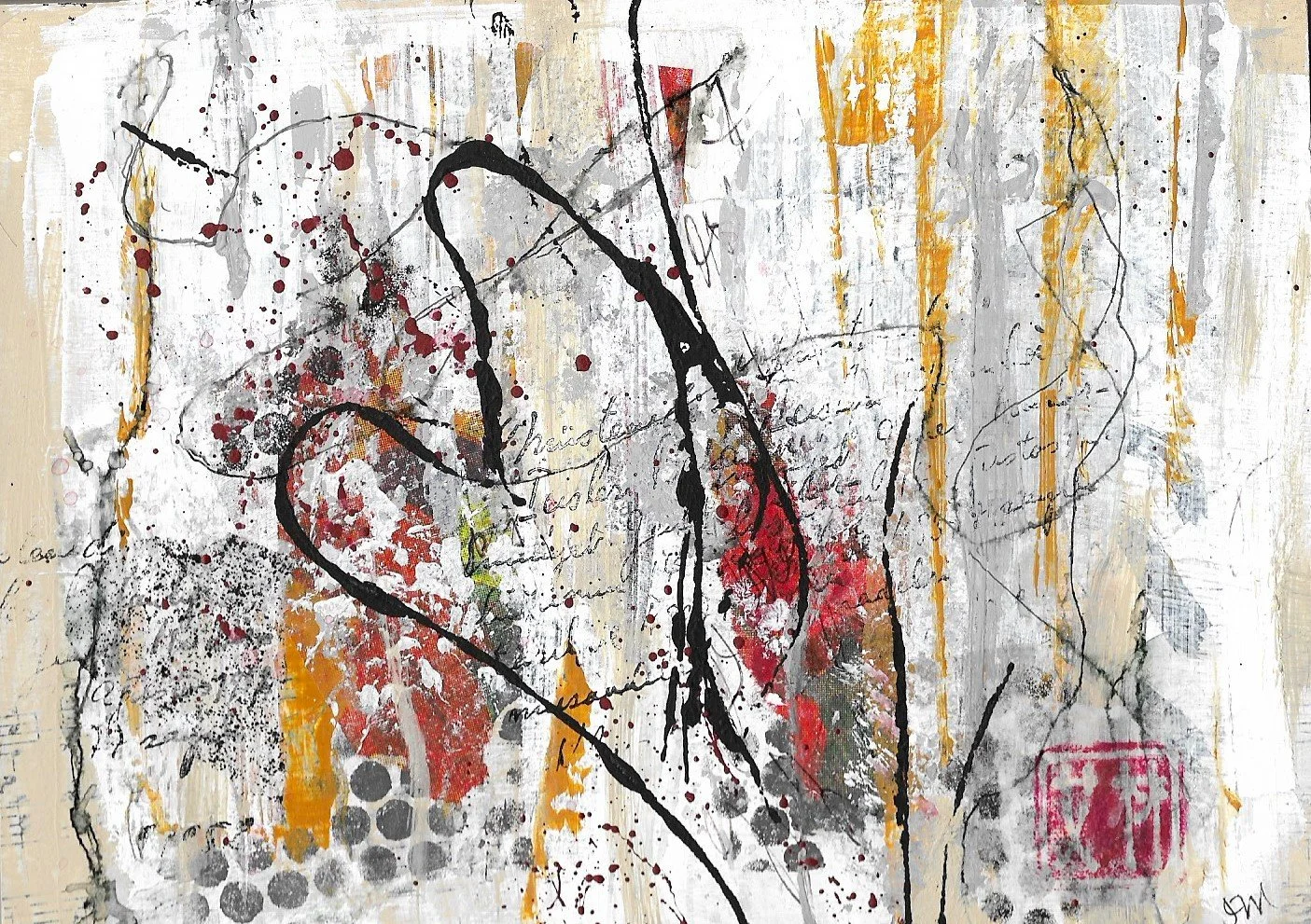 SOLD-mixed media