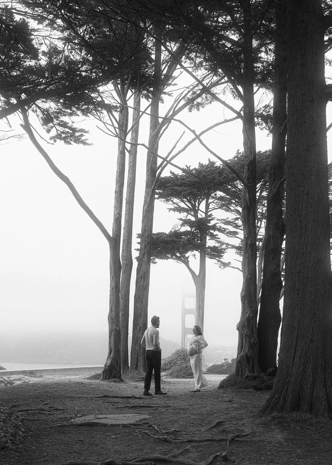 Artistic film maternity photography session in San Francisco