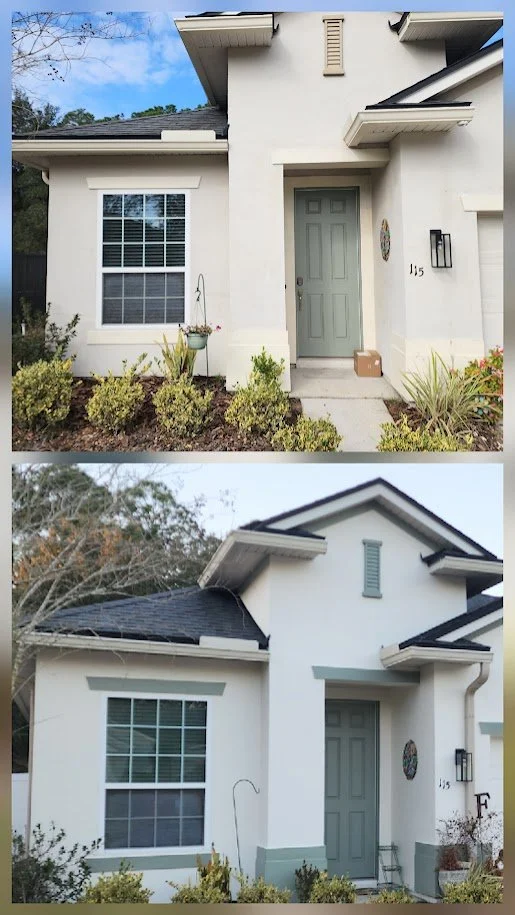 We gave this house a face lift using Sherwin-Williams Duration