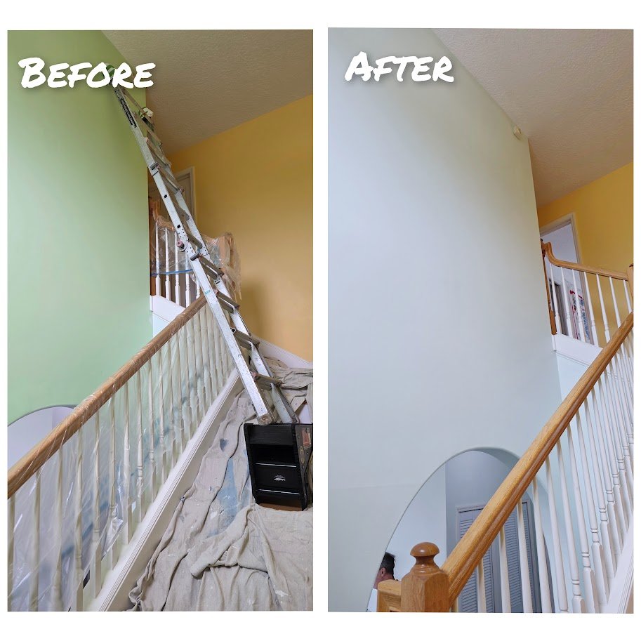 costumer called needing help painting a hard-to-reach area we told him Consider it Done.  another one for the books on Vilano beach
