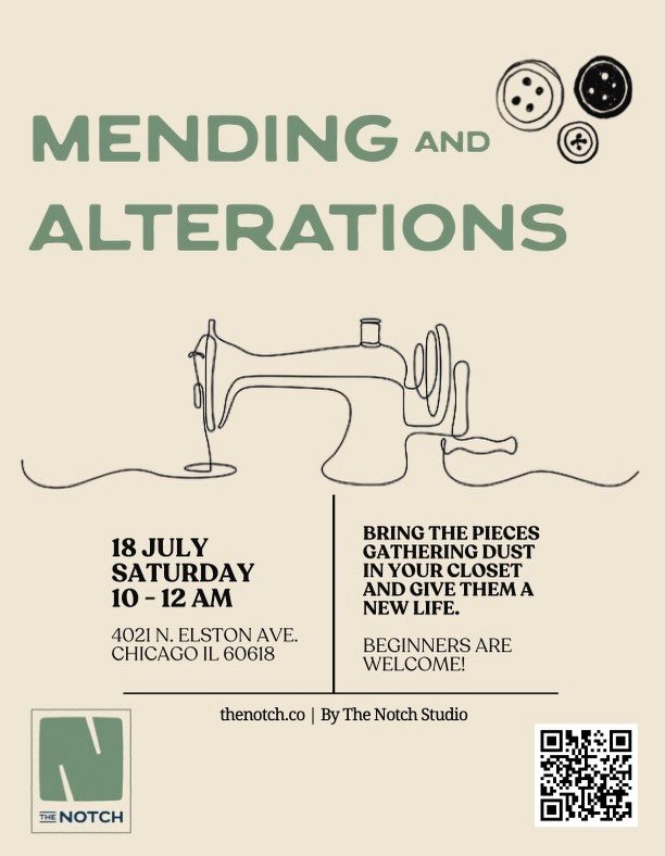 Workshops and August classes are now live and available for booking on our website! Our very first workshop is coming up next Saturday- bring in your thrifted finds to upcycle, mend, or learn how to adjust the fit beautifully!
Let us know in the comm