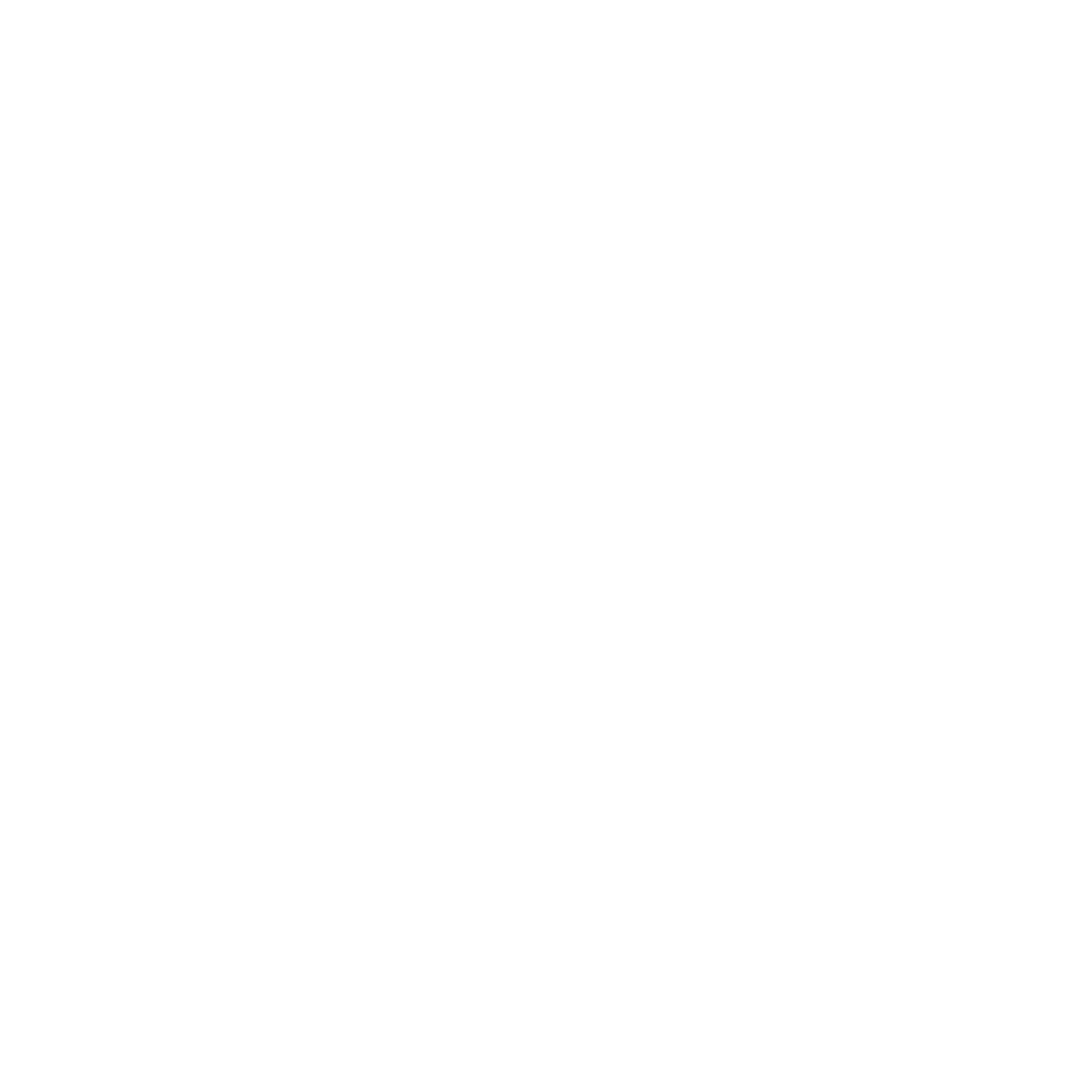 Line drawing of a kitchen with a central island, three stools, two tall cabinets with glass doors, hanging pendant lights, a range hood, and a backsplash.