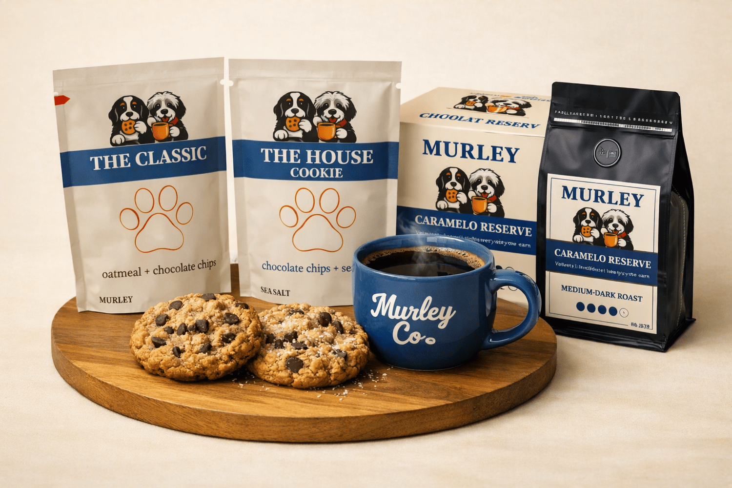 The Caramelo Match: The Classic and The House cookies with Caramelo Reserve coffee