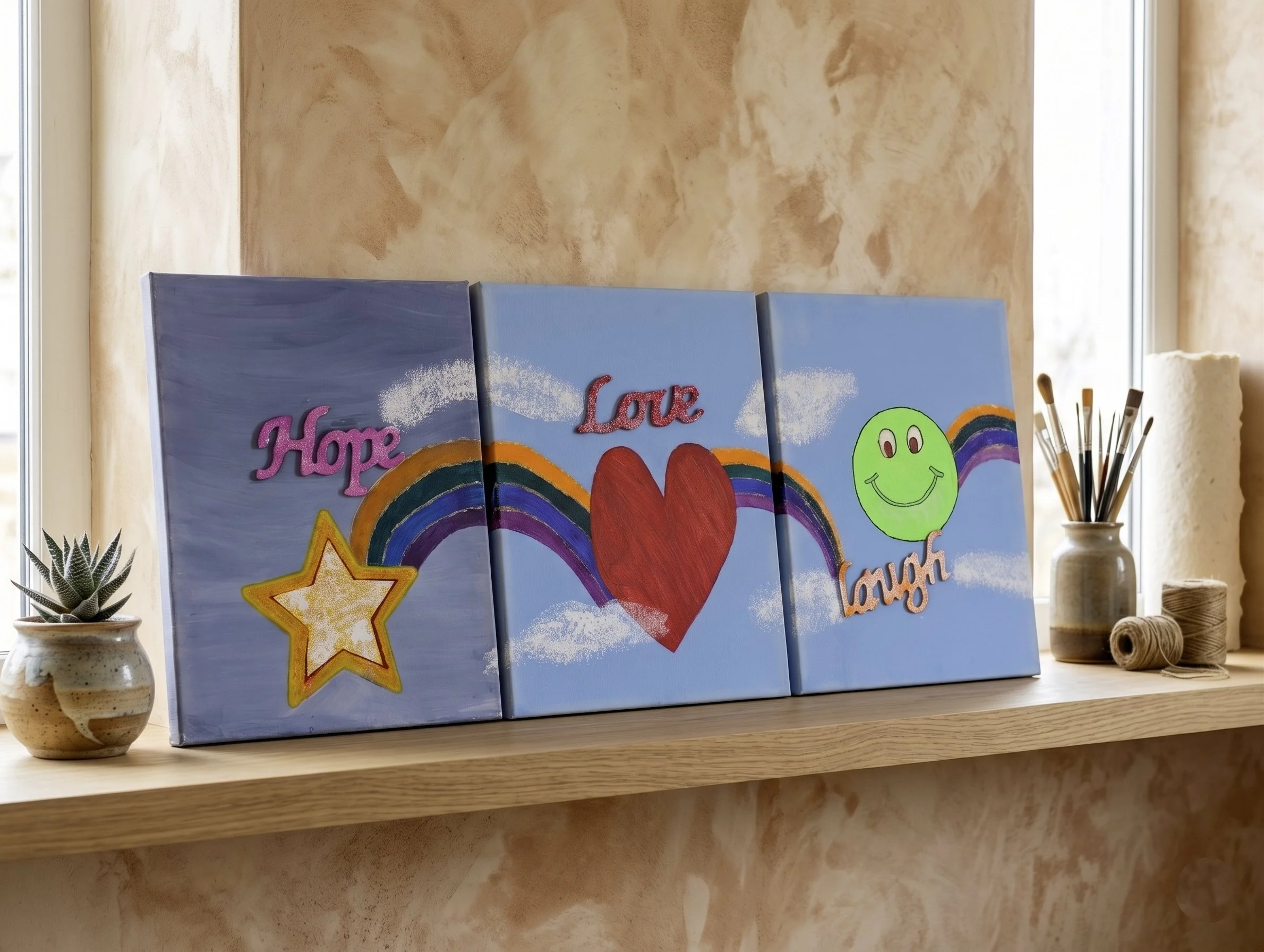 Triptych Description: "Gabby's Joyous Path"
