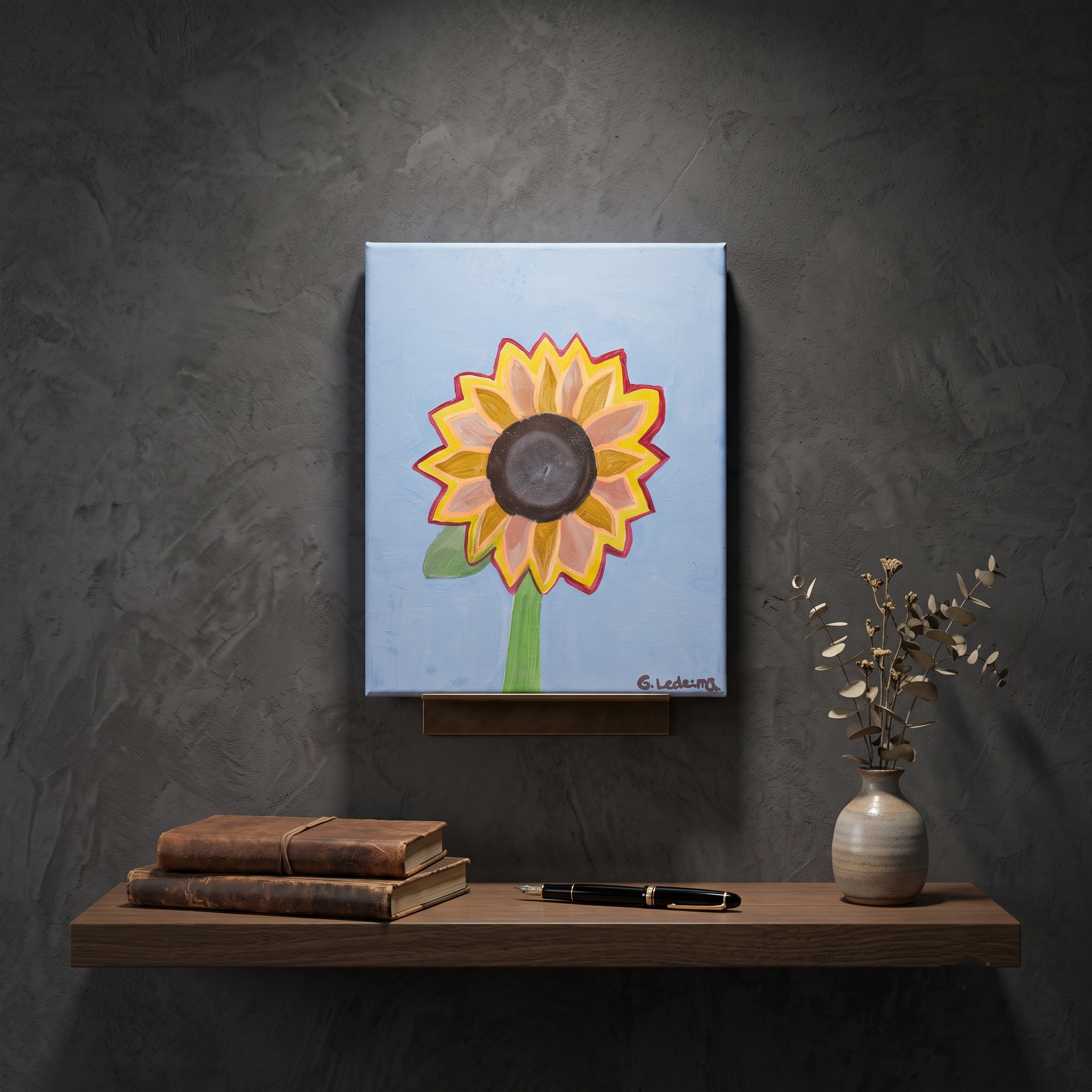 Curated Sunshine: The Signature Sunflower Painting