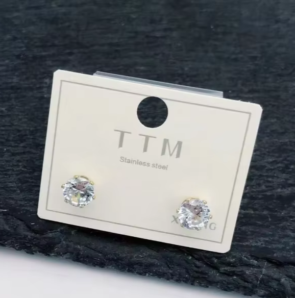 Solitaire Crystal Studs