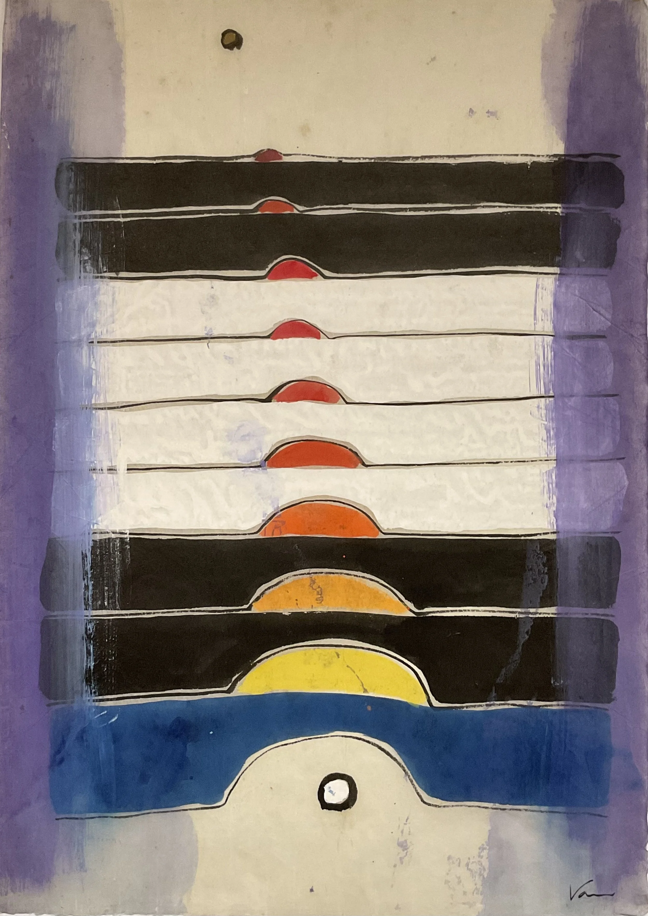 K.J.L.H. 1-25, 1973-1977, watercolor on paper, 67 × 47cm