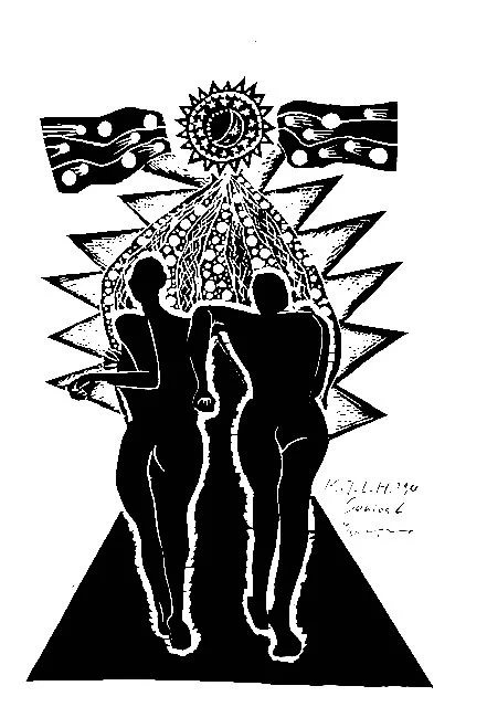 K.J.L.H. 2-23, 1994, woodblock print, 40 × 28cm