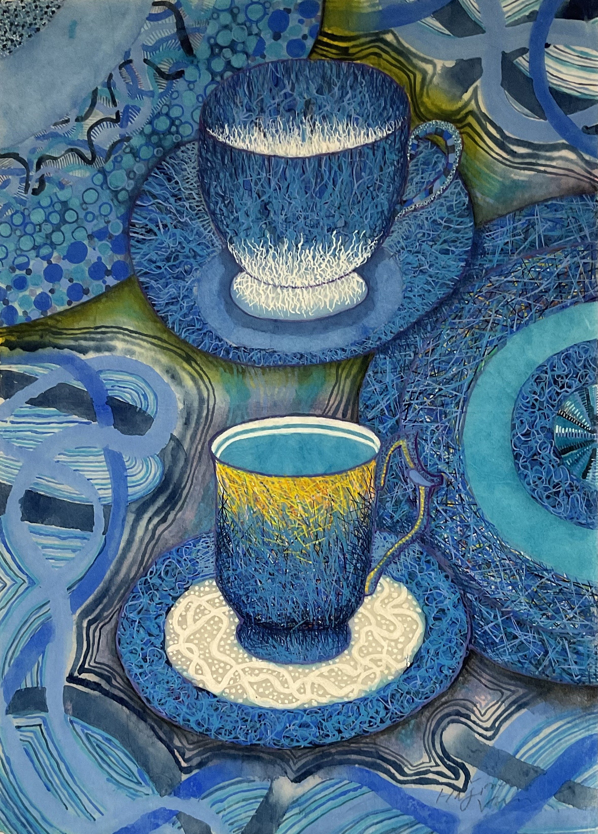 Zen painting 30, 1996, watercolor on paper, 59.5 × 42cm