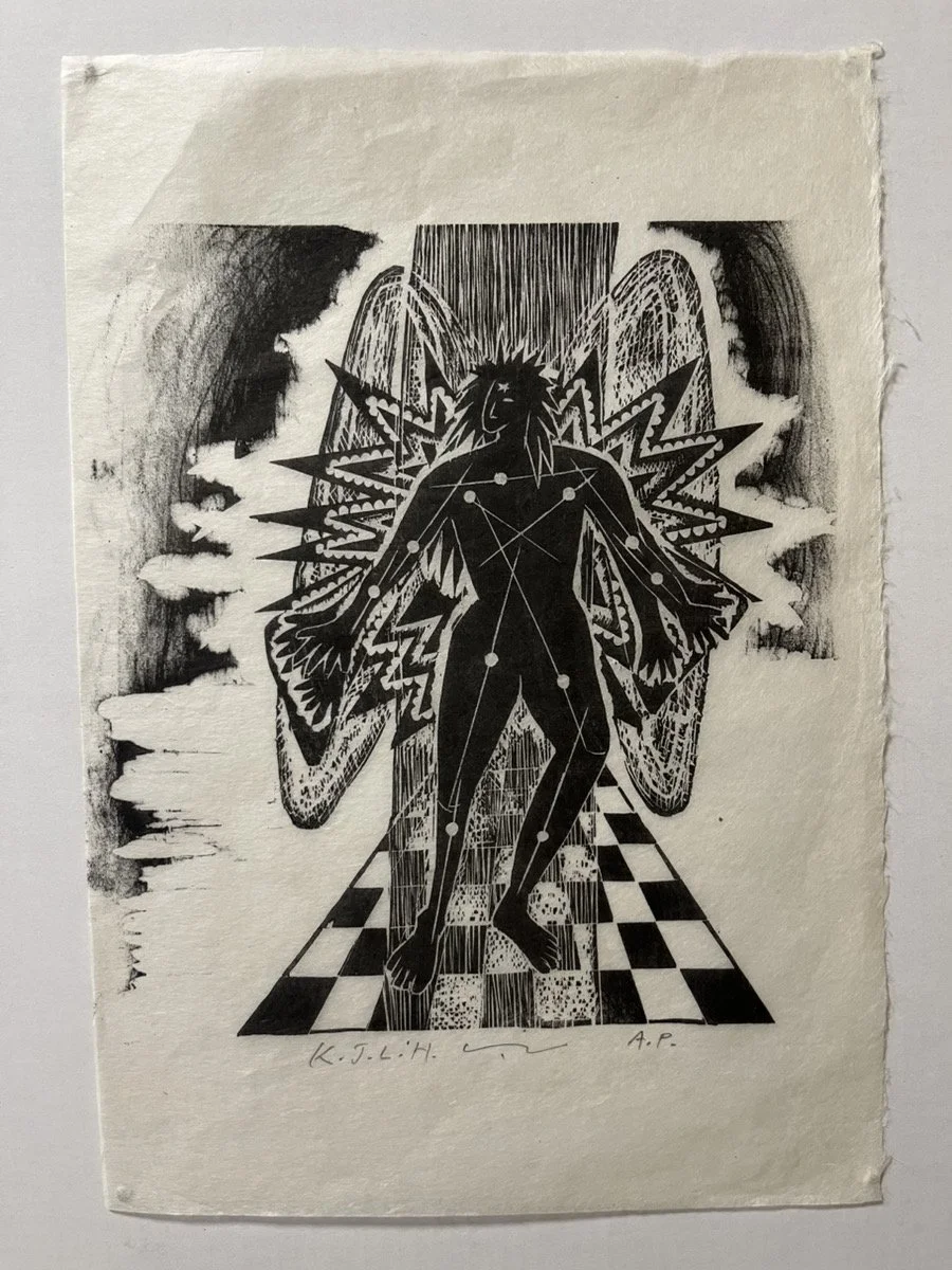 K.J.L.H. 2-24, 1997, woodblock print, 29.5 × 27.8cm