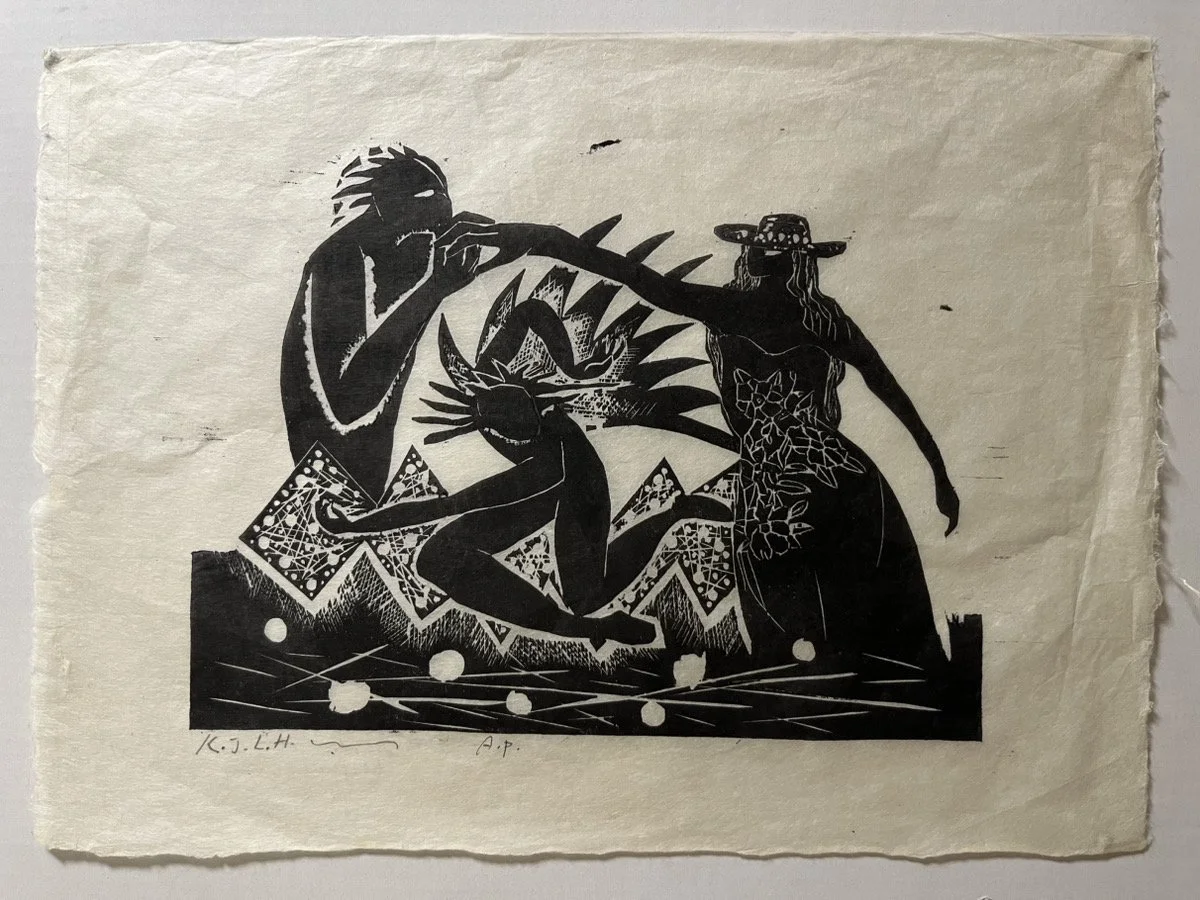 K.J.L.H. 2-44, 2000, woodblock print, 25 × 33.3cm