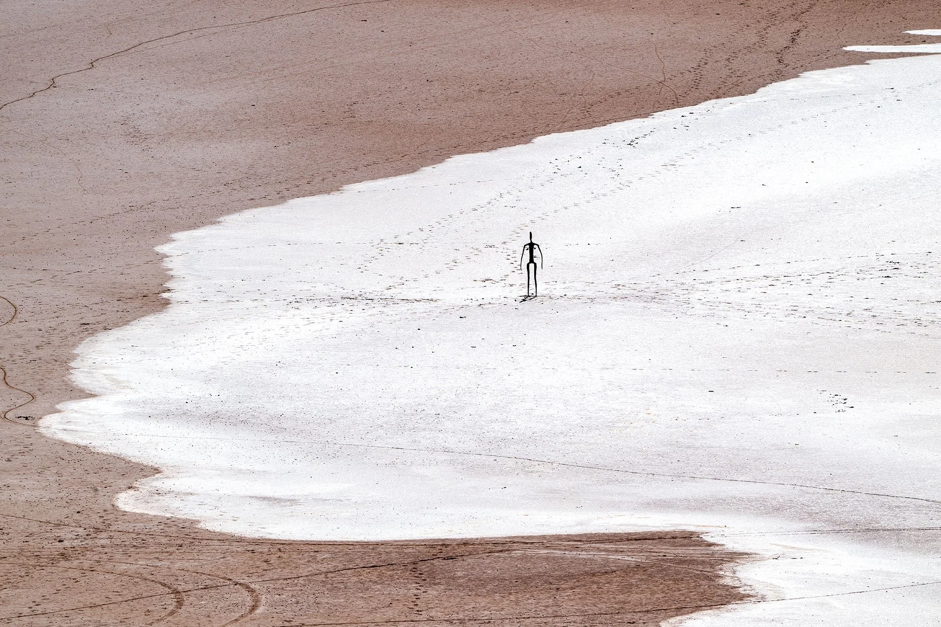 Sir Antony Gormley's sculptures at Lake Ballard
