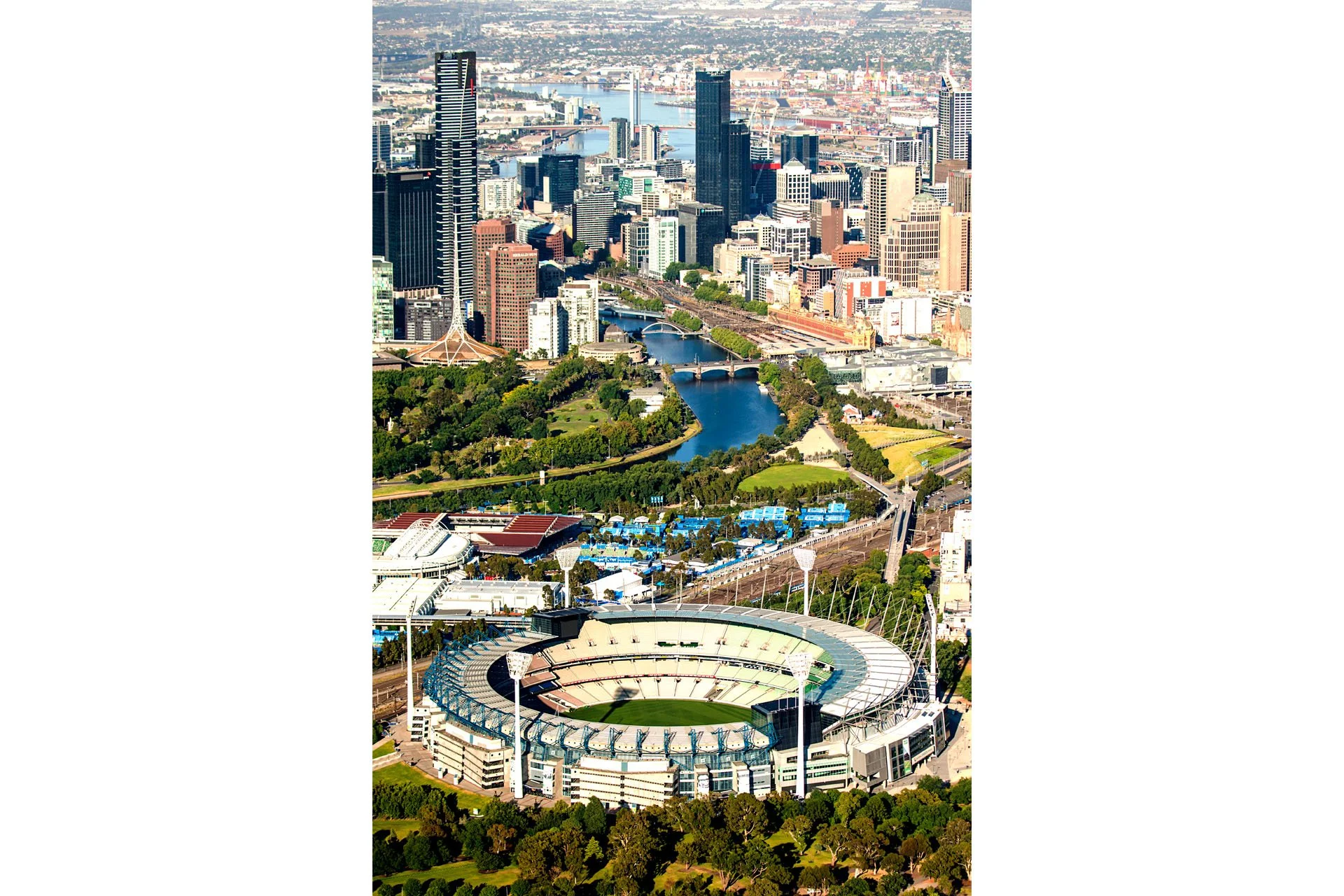Flying Over the MCG in Victoria