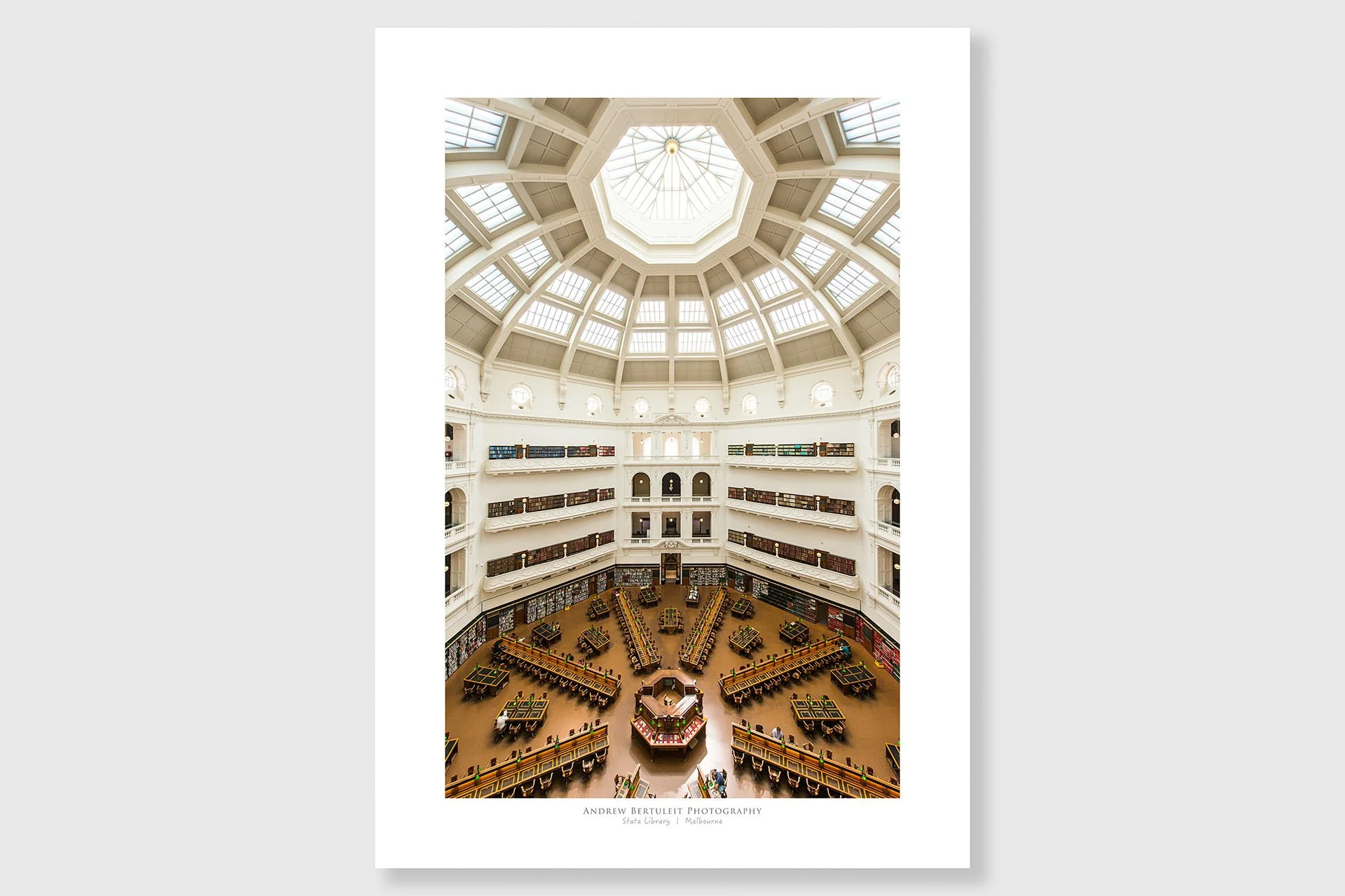 State Library print with white border, ready for a standard frame